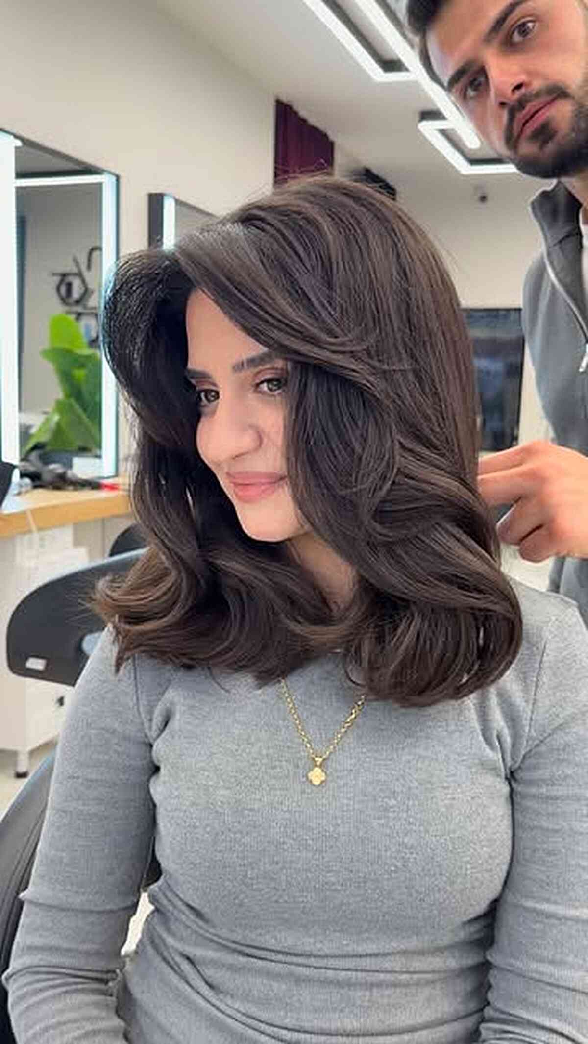 Soft Sculpted Brunette Blowout