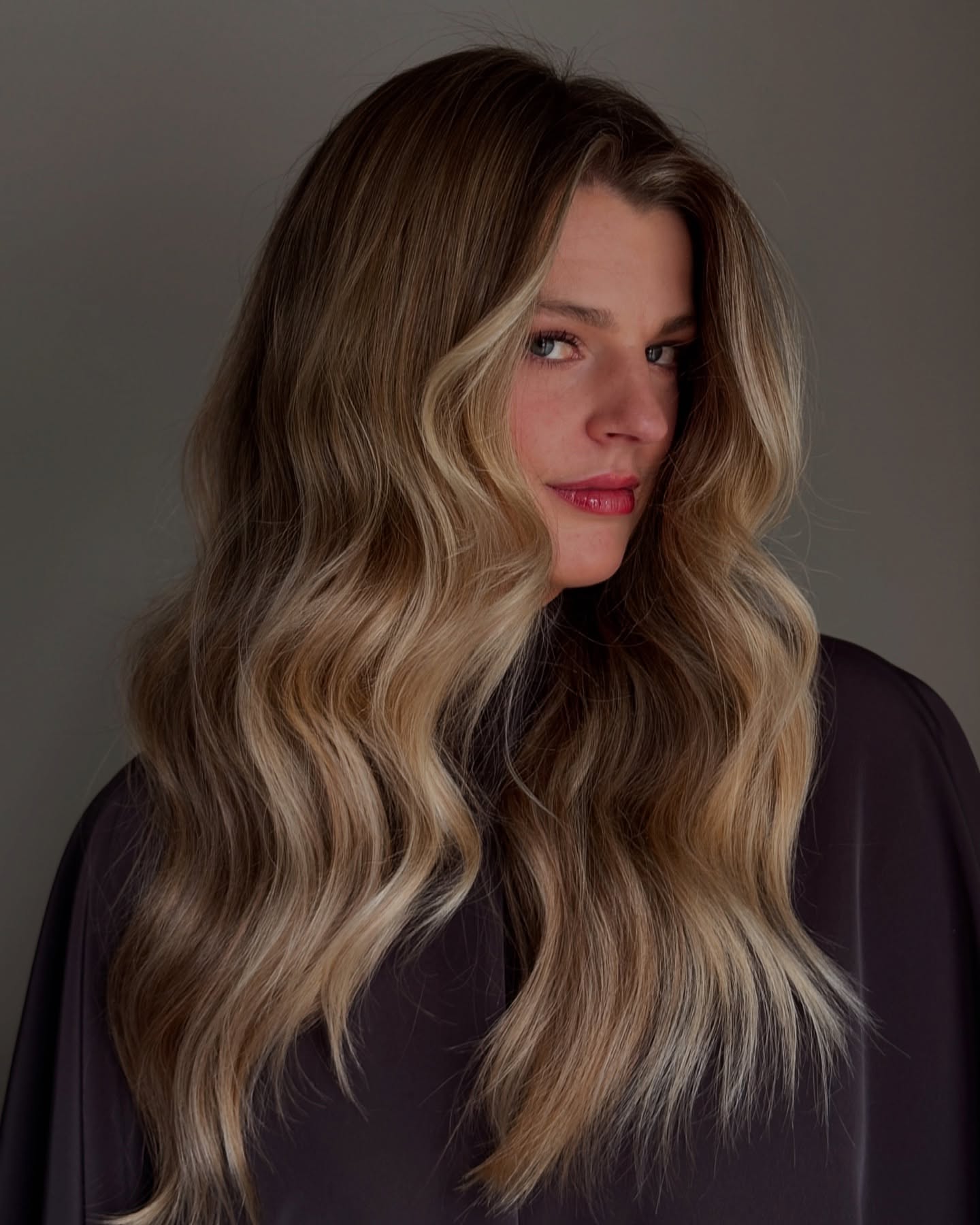 Softly Textured Long Waves with Sun-Kissed Highlights