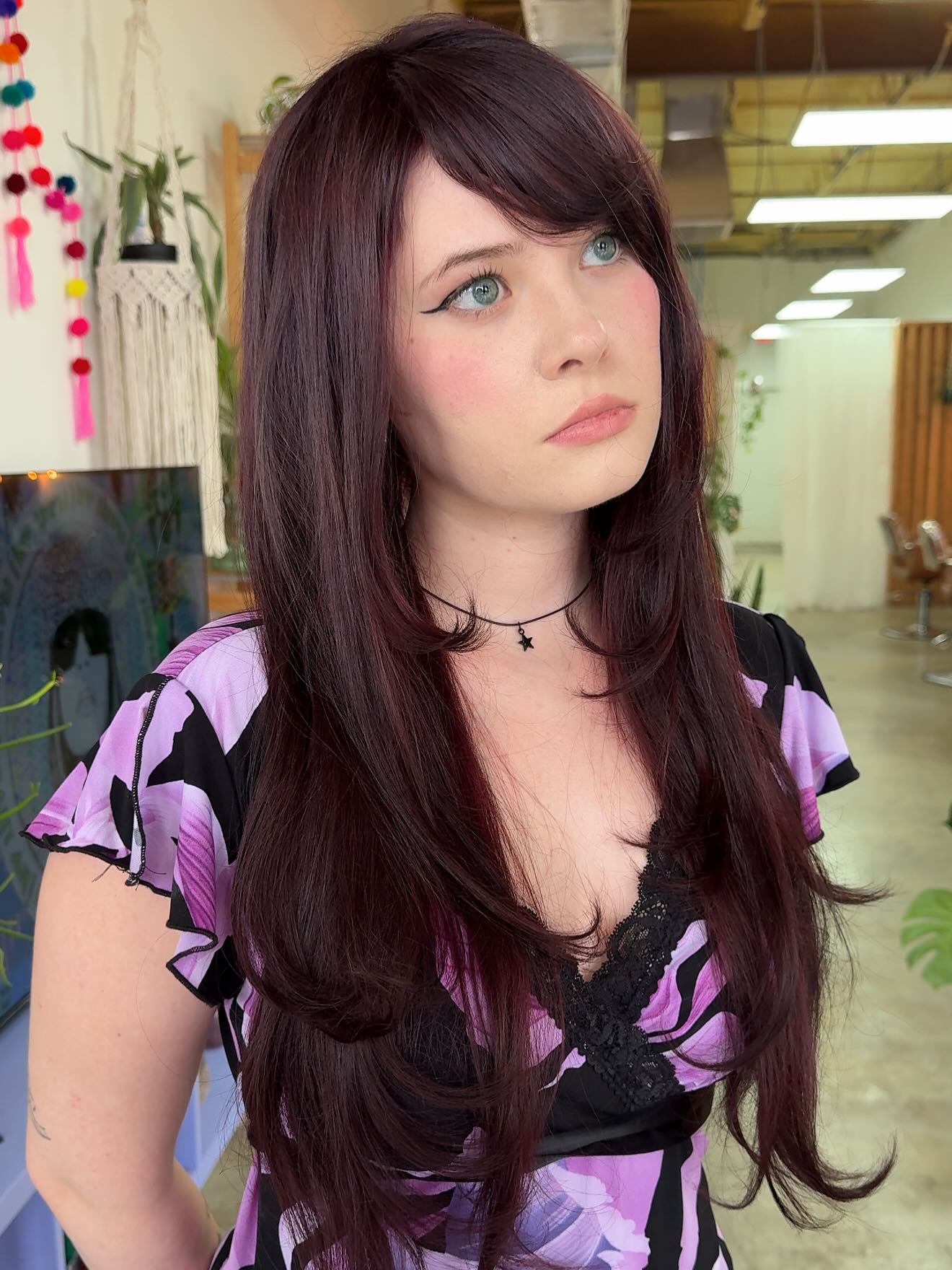 Stylish Long Cut with Soft Side Bangs