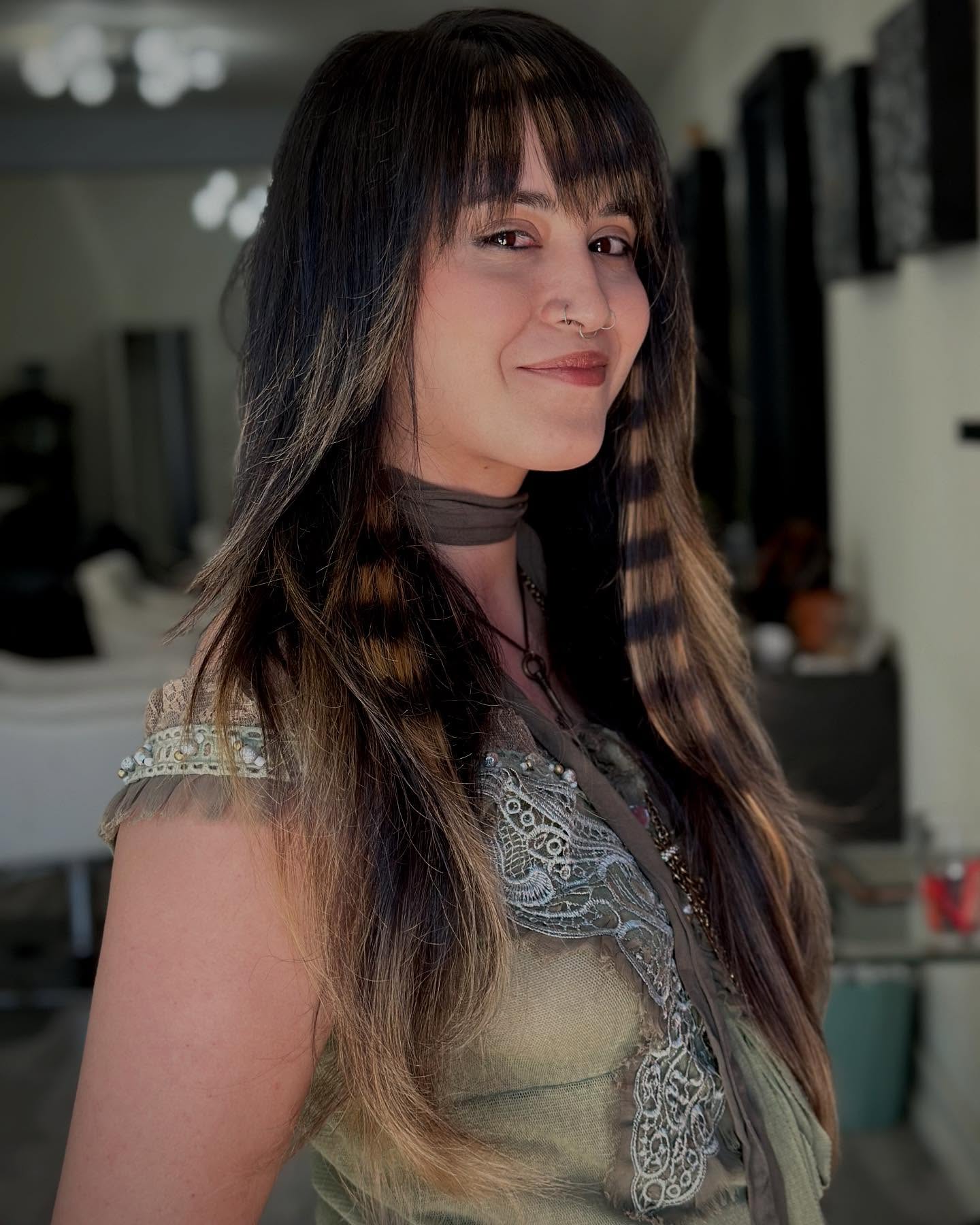 Asymmetrical Shag with Subtle Highlights