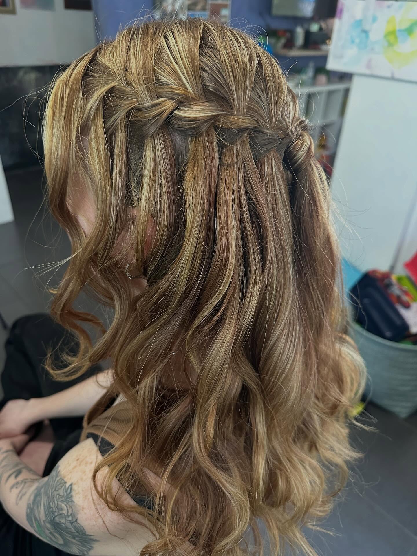 Chic Half-Up Braided Waves