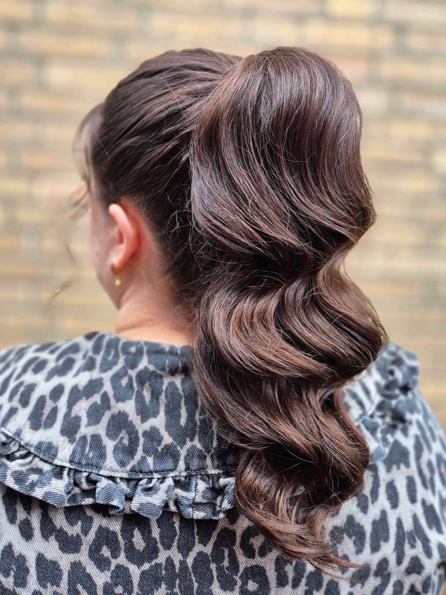 Elegant High Ponytail with Soft Waves