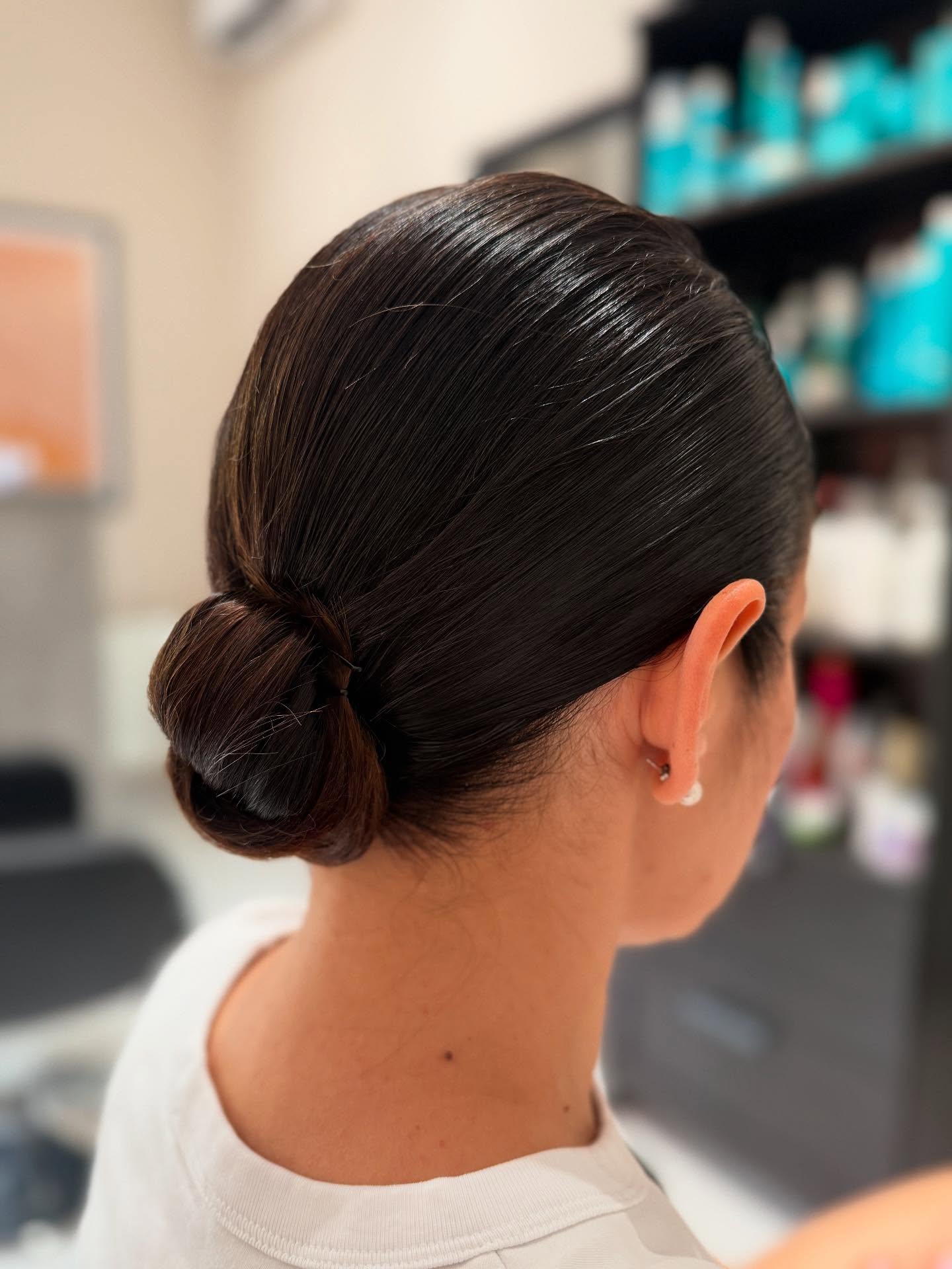 Sleek Low Bun with Polished Finish