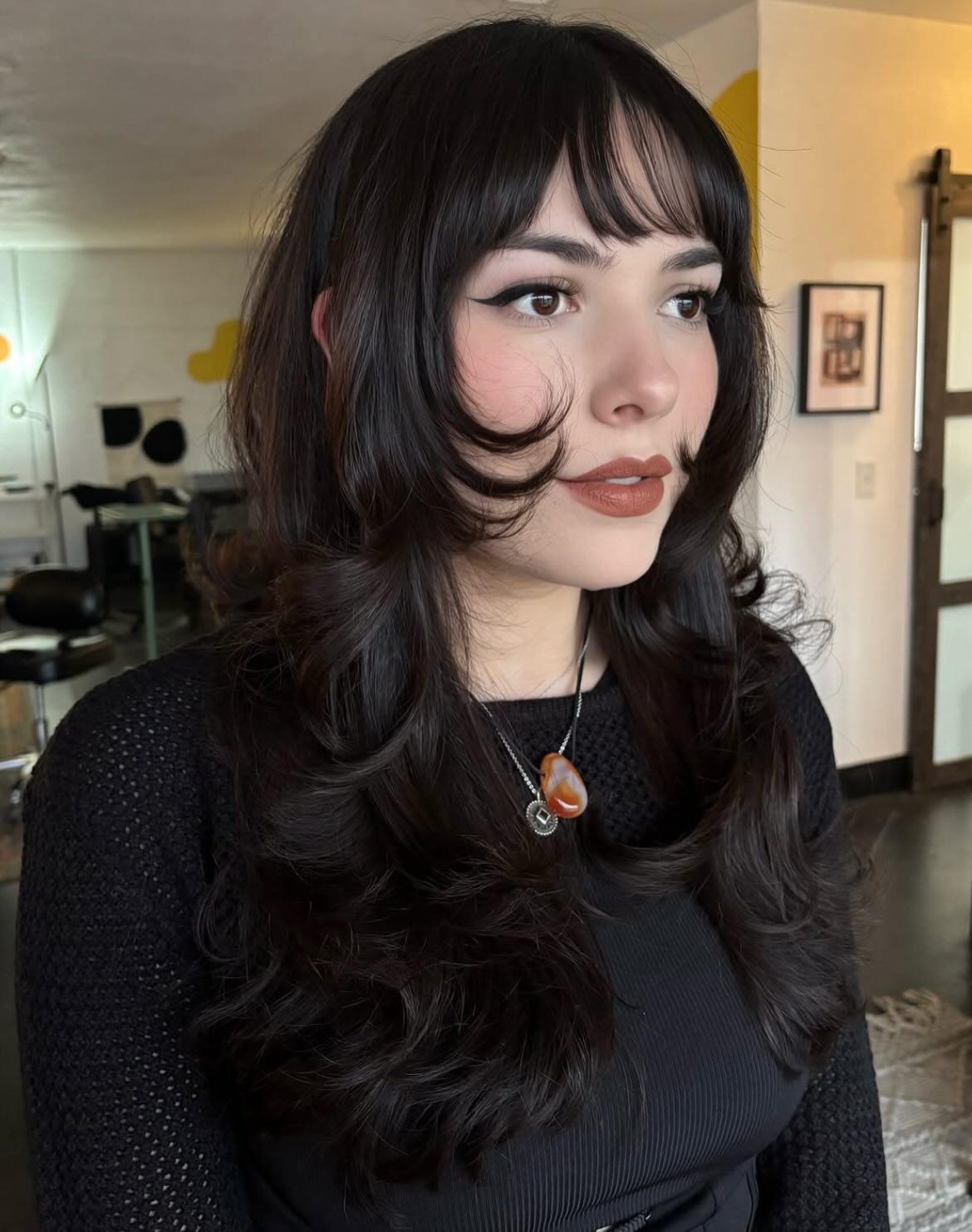 Softly Layered Shag with Face-Framing Bangs