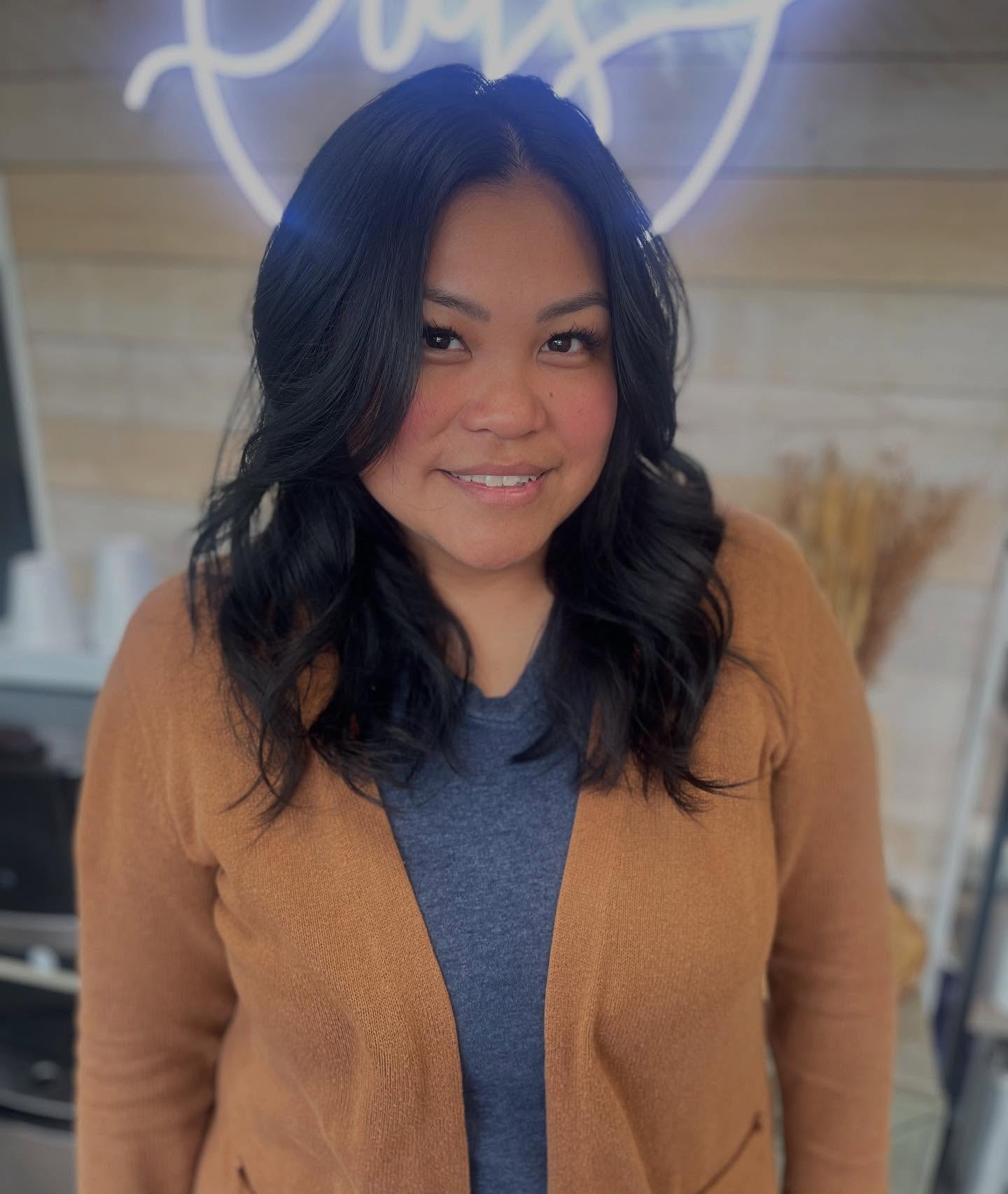 Stylish Medium Cut with Soft Volume and Gentle Waves