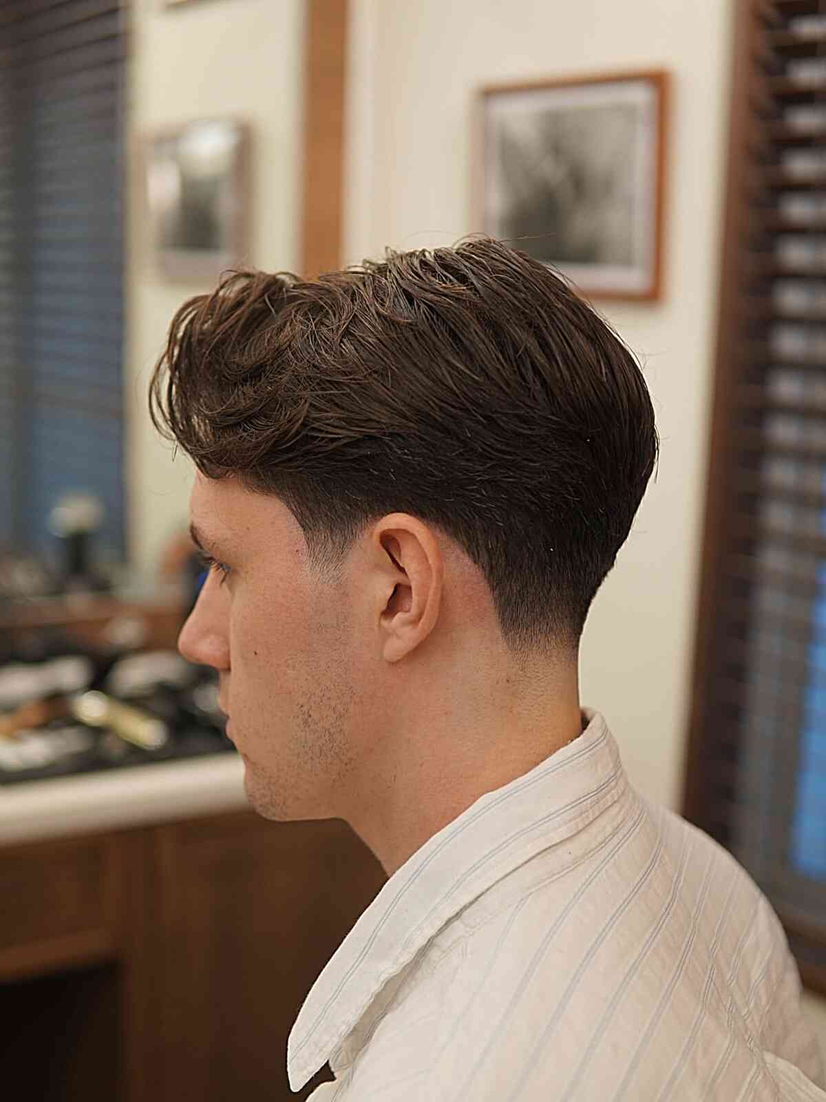Stylish Taper Fade with Textured Top