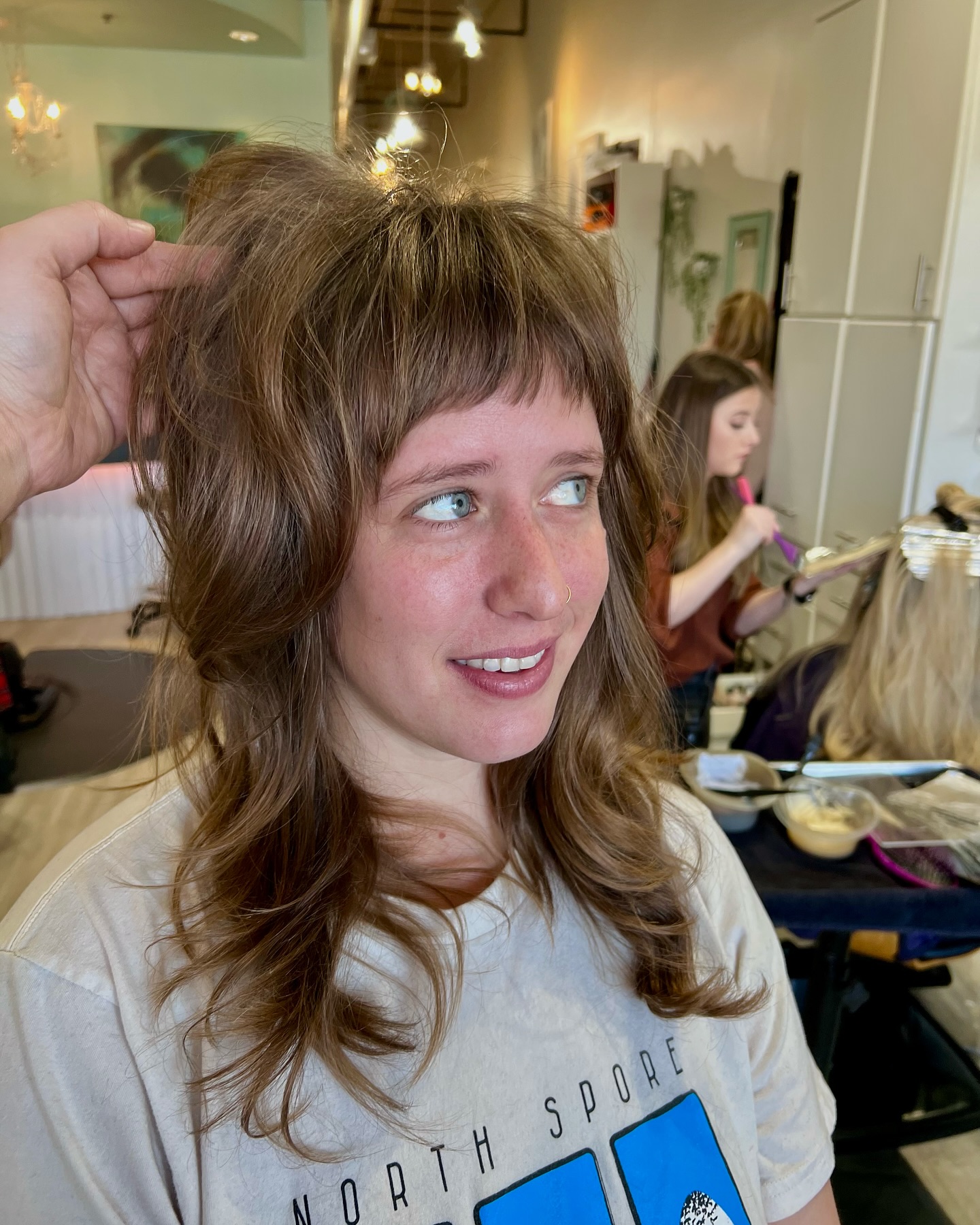 Textured Brown Shag with Soft Fringe