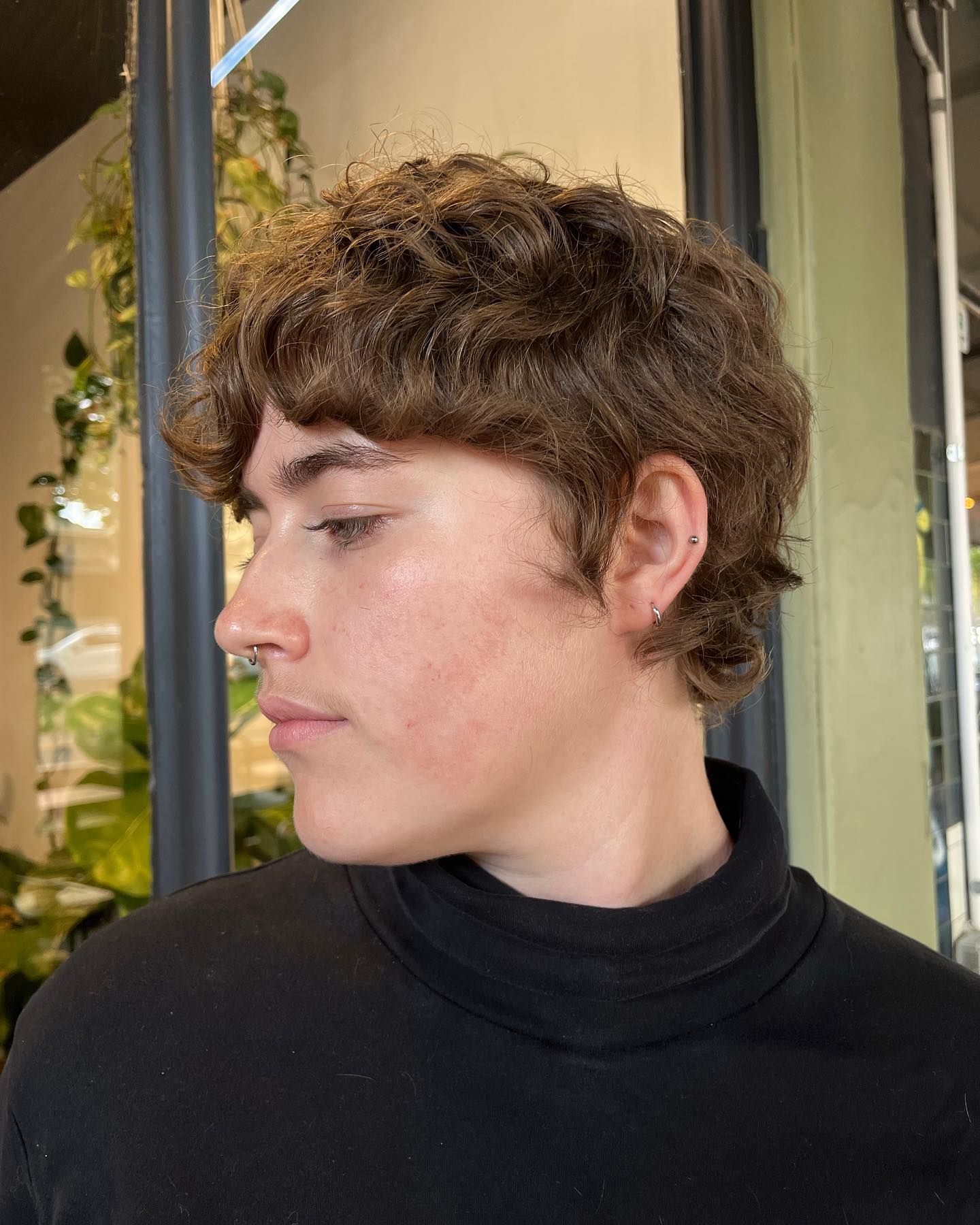 Textured Curly Pixie Cut with Soft Layers