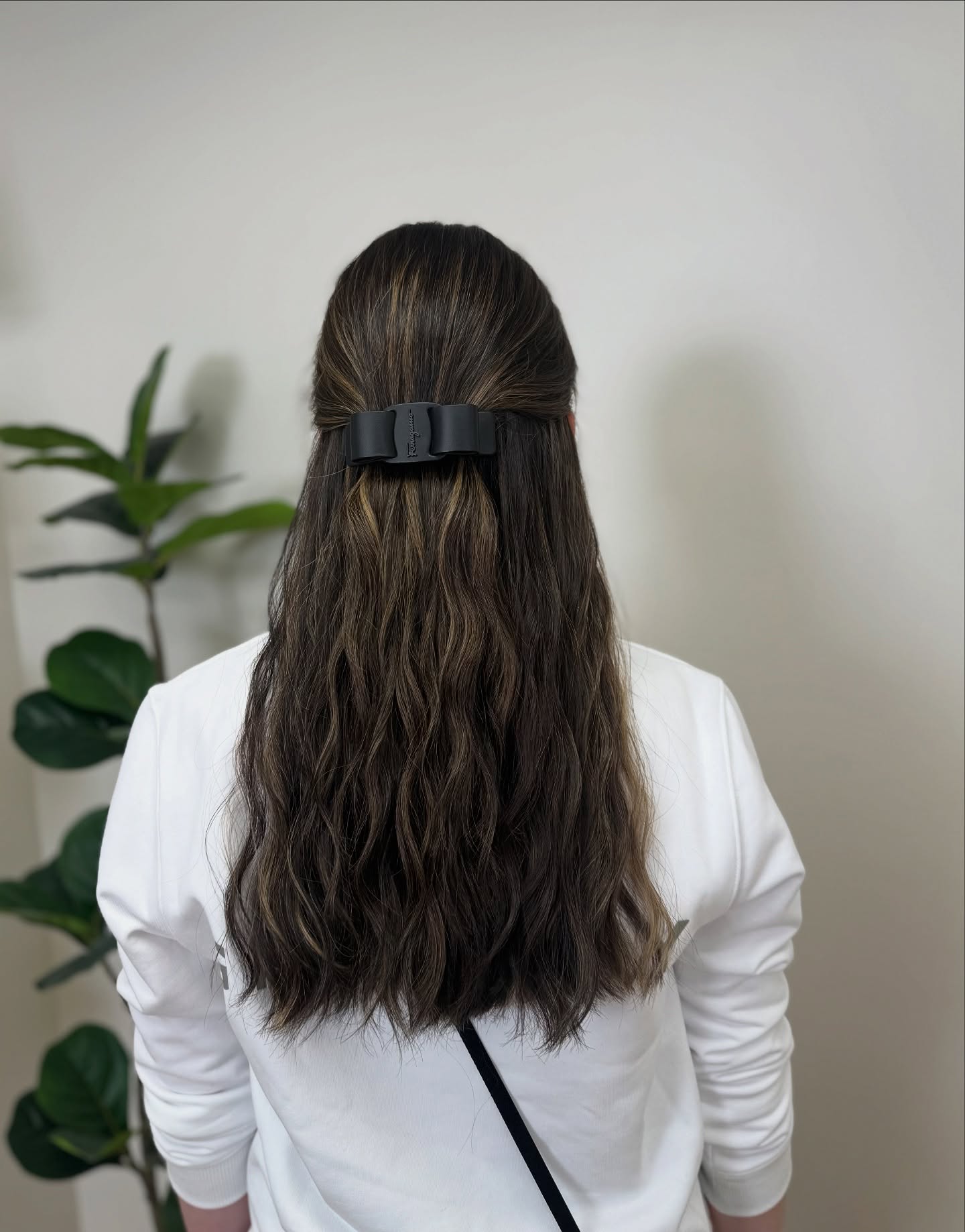 Textured Half-Up Style with Wavy Layers