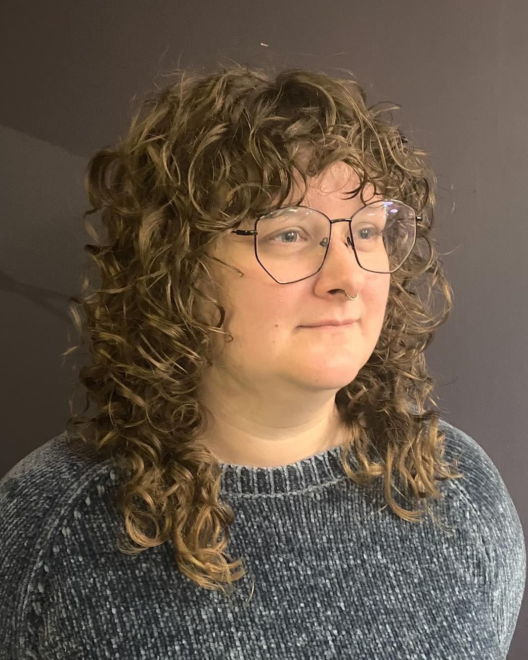 Textured Medium Curly Cut with Natural Bounce