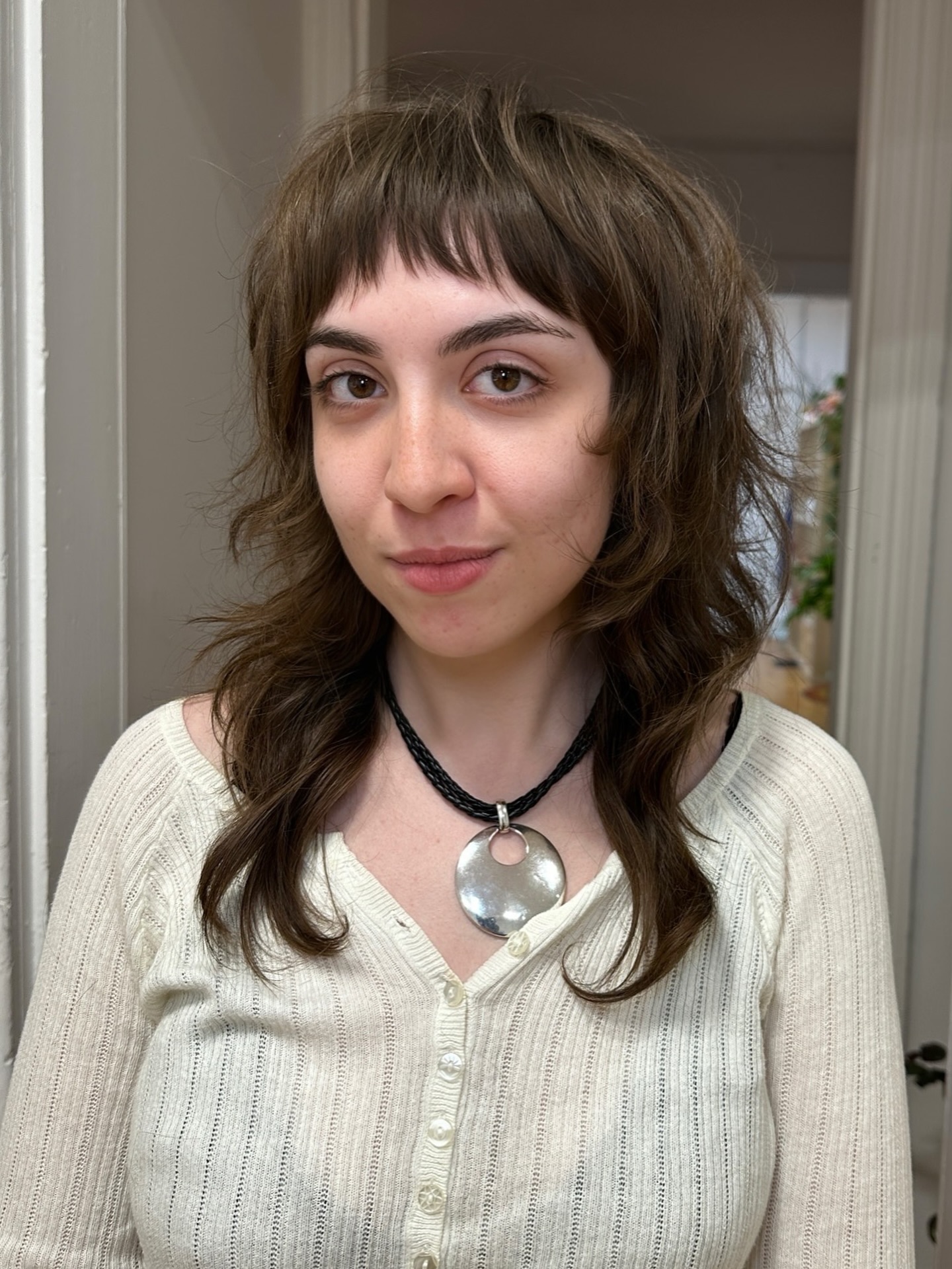 Trendy Layered Shag with Textured Bangs
