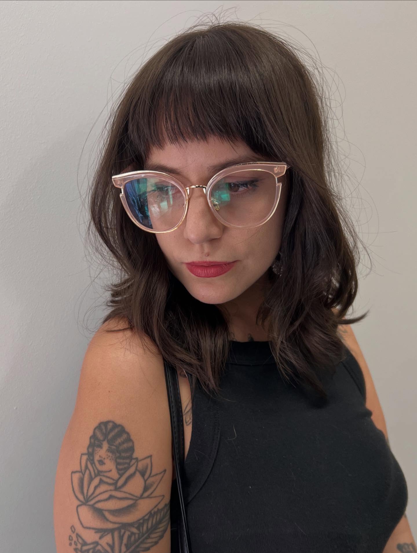 Trendy Medium Cut with Soft Bangs and Layered Texture