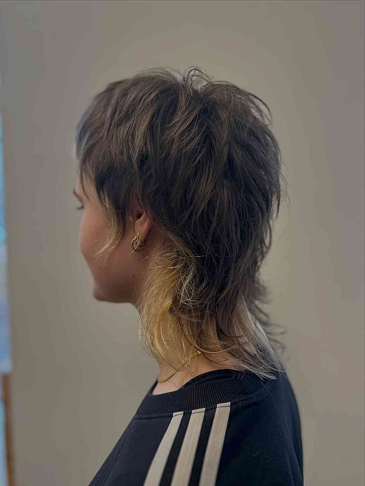 Trendy Modern Mullet with Textured Layers