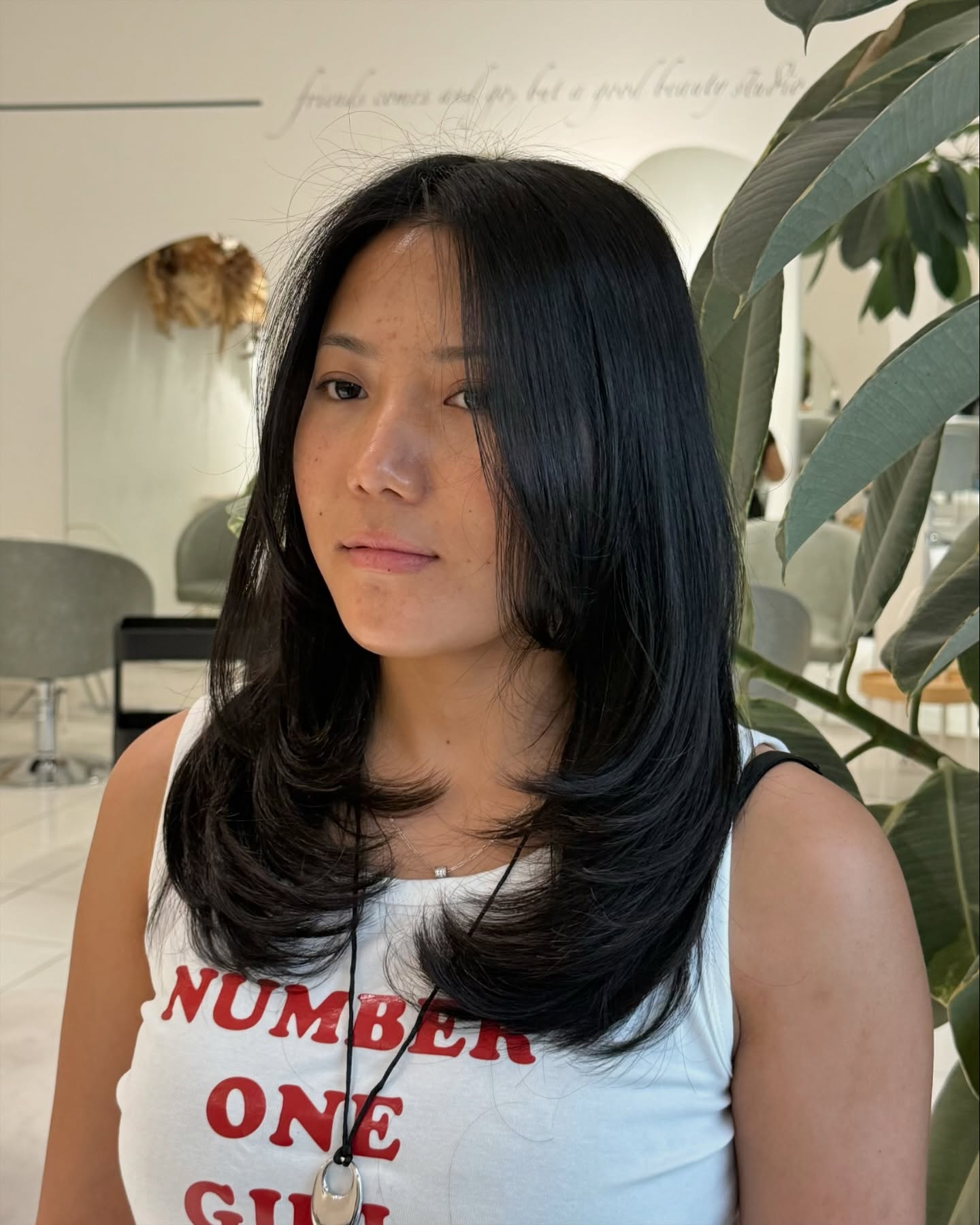 Chic Long Layered Cut for Thick Hair