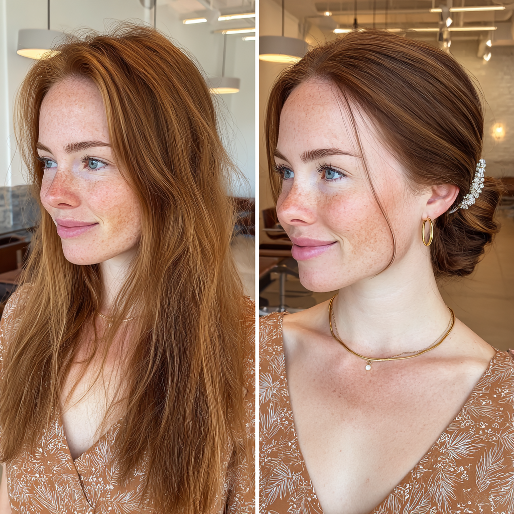 Chic Textured Low Bun with Face-Framing Strands