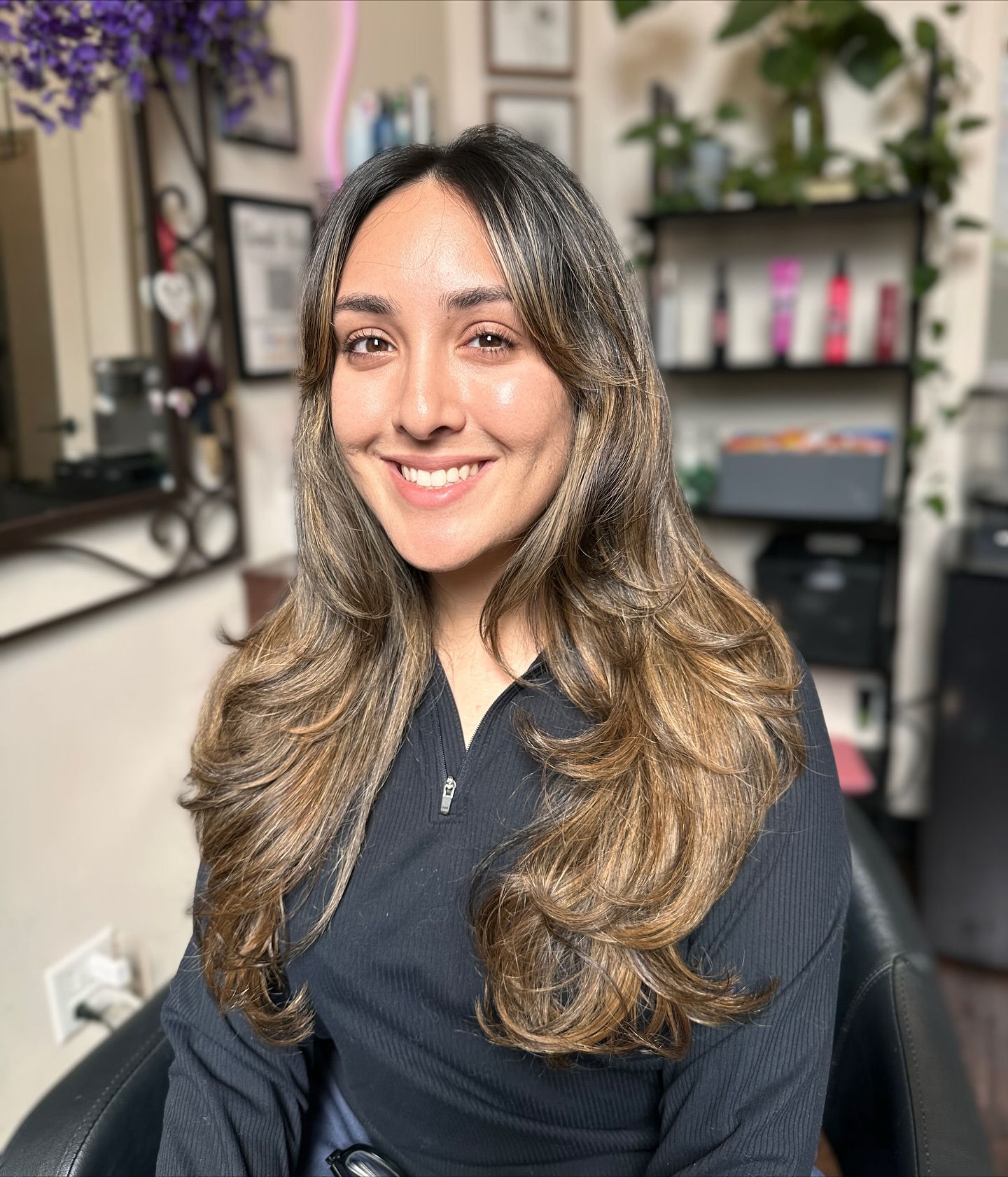 Radiant Long Layered Haircut with Soft Highlights