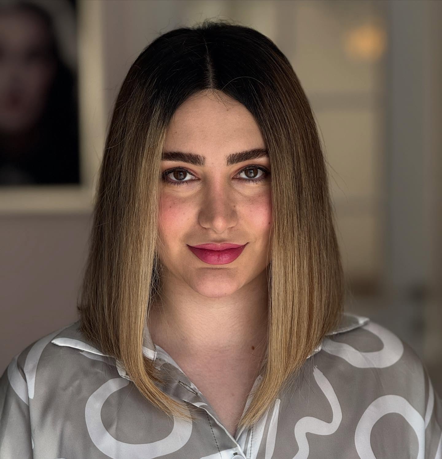 Sleek Blunt Cut with Subtle Ombre