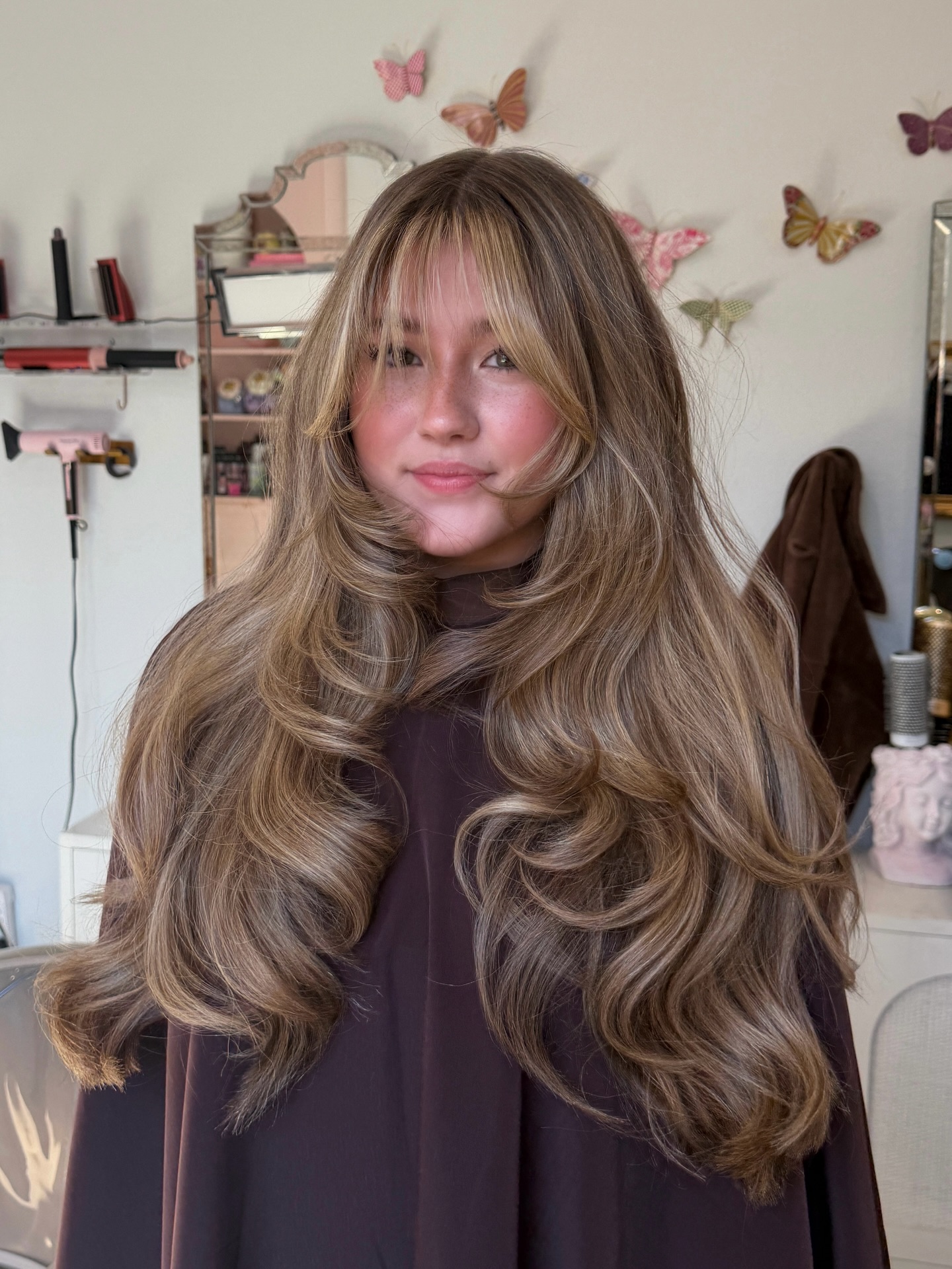 Soft Cascading Waves with Wispy Bangs