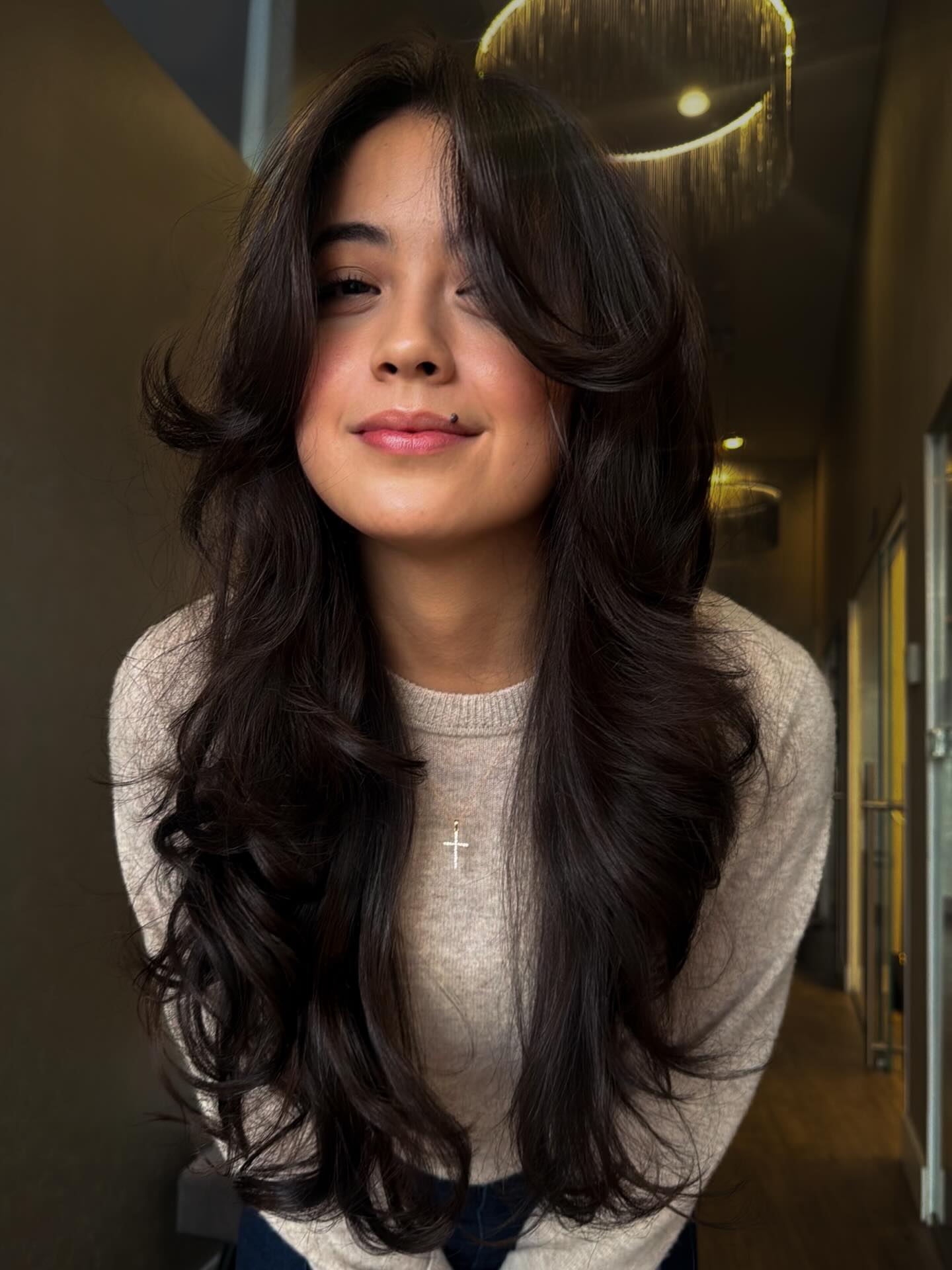 Softly Layered Long Hair with Gentle Waves