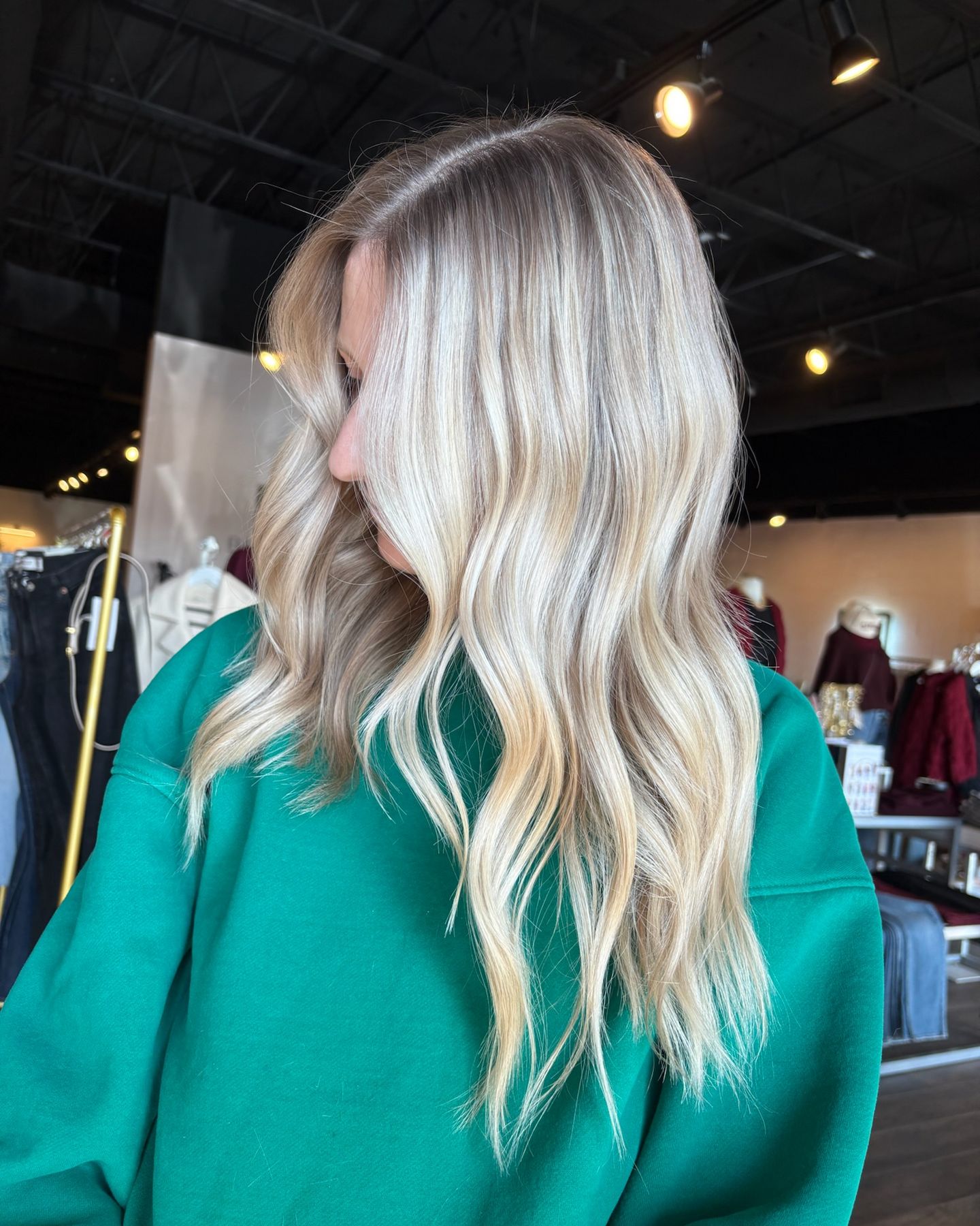 Sun-Kissed Bright Blonde Textured Waves