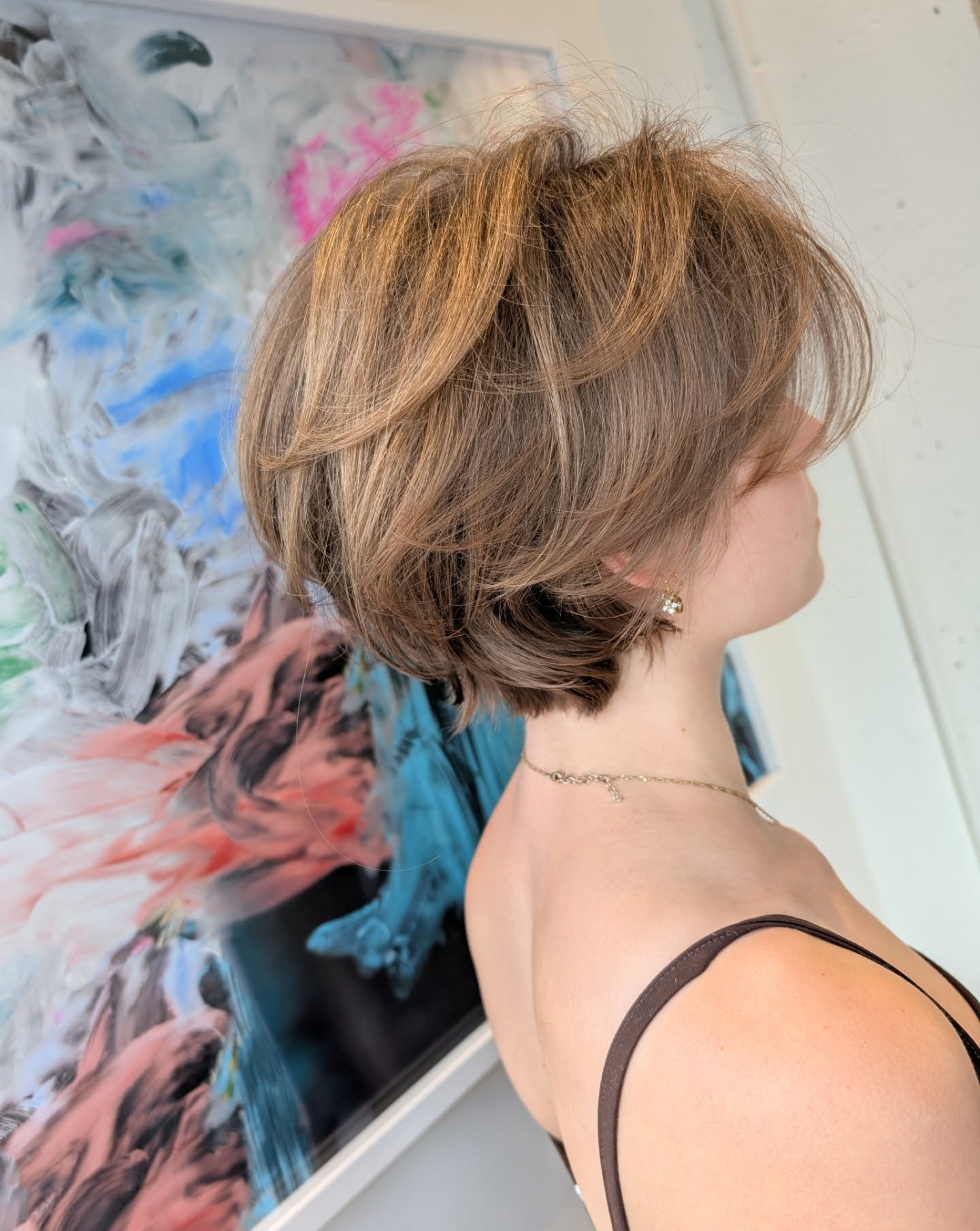Textured Short Bob with Effortless Volume