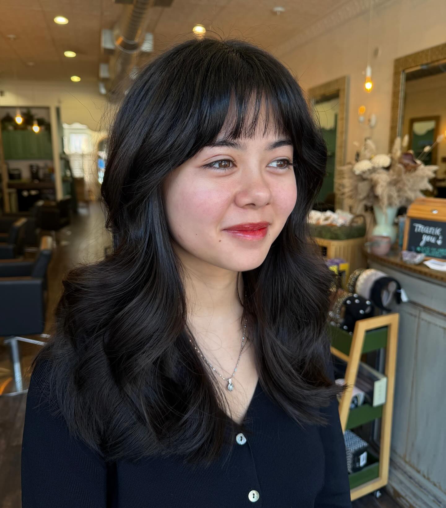 Trendy Wispy Bangs with Soft Layers