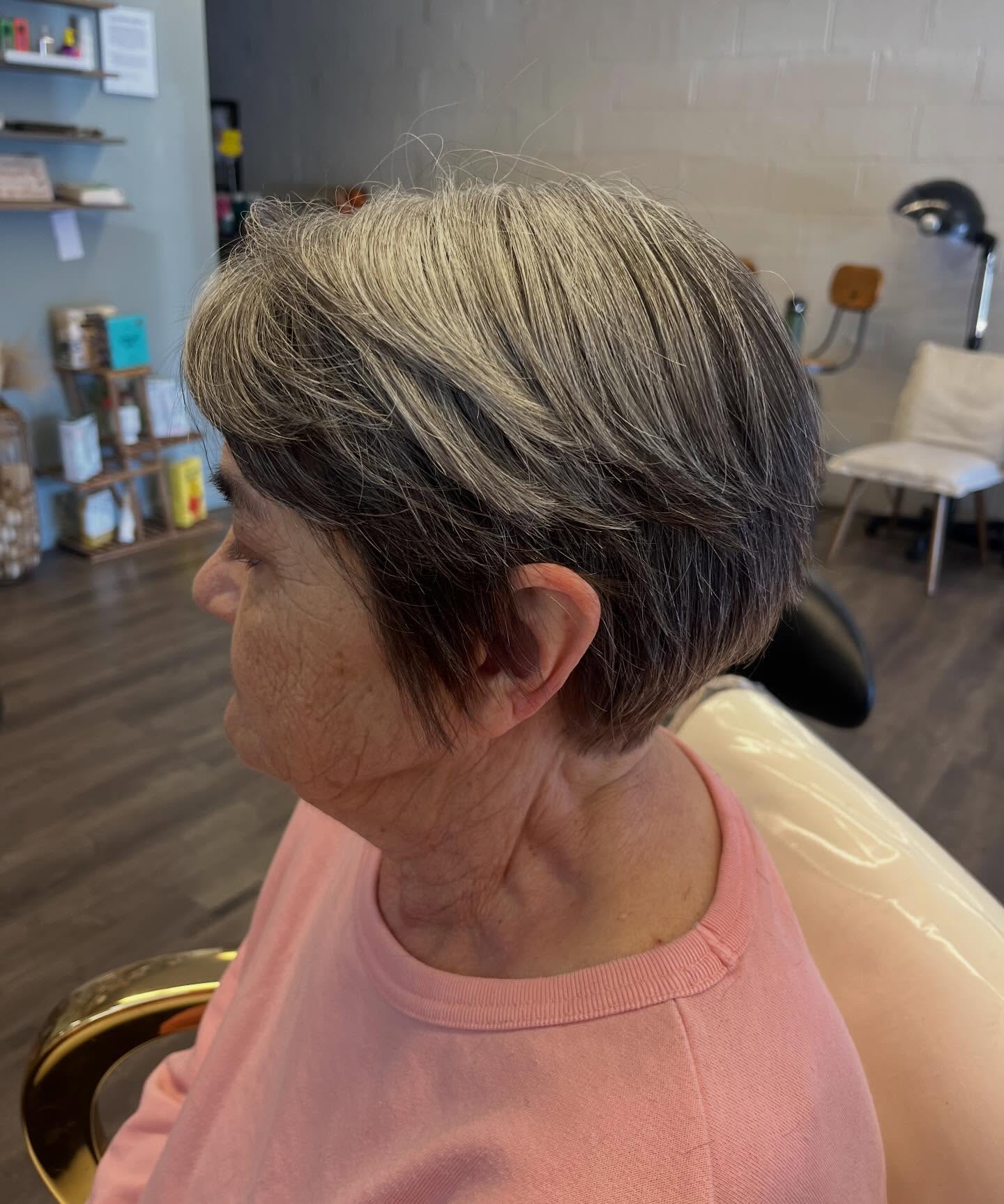 Classic Textured Short Cut with Subtle Silver Highlights