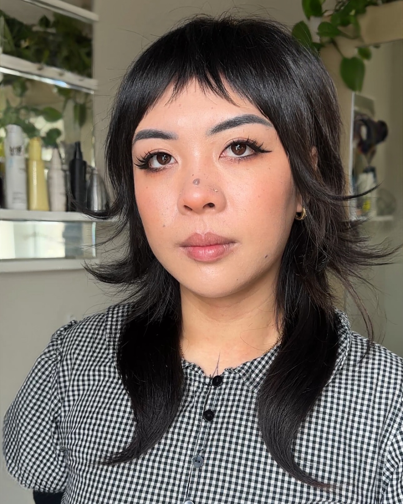 Edgy Modern Shag with Wispy Bangs