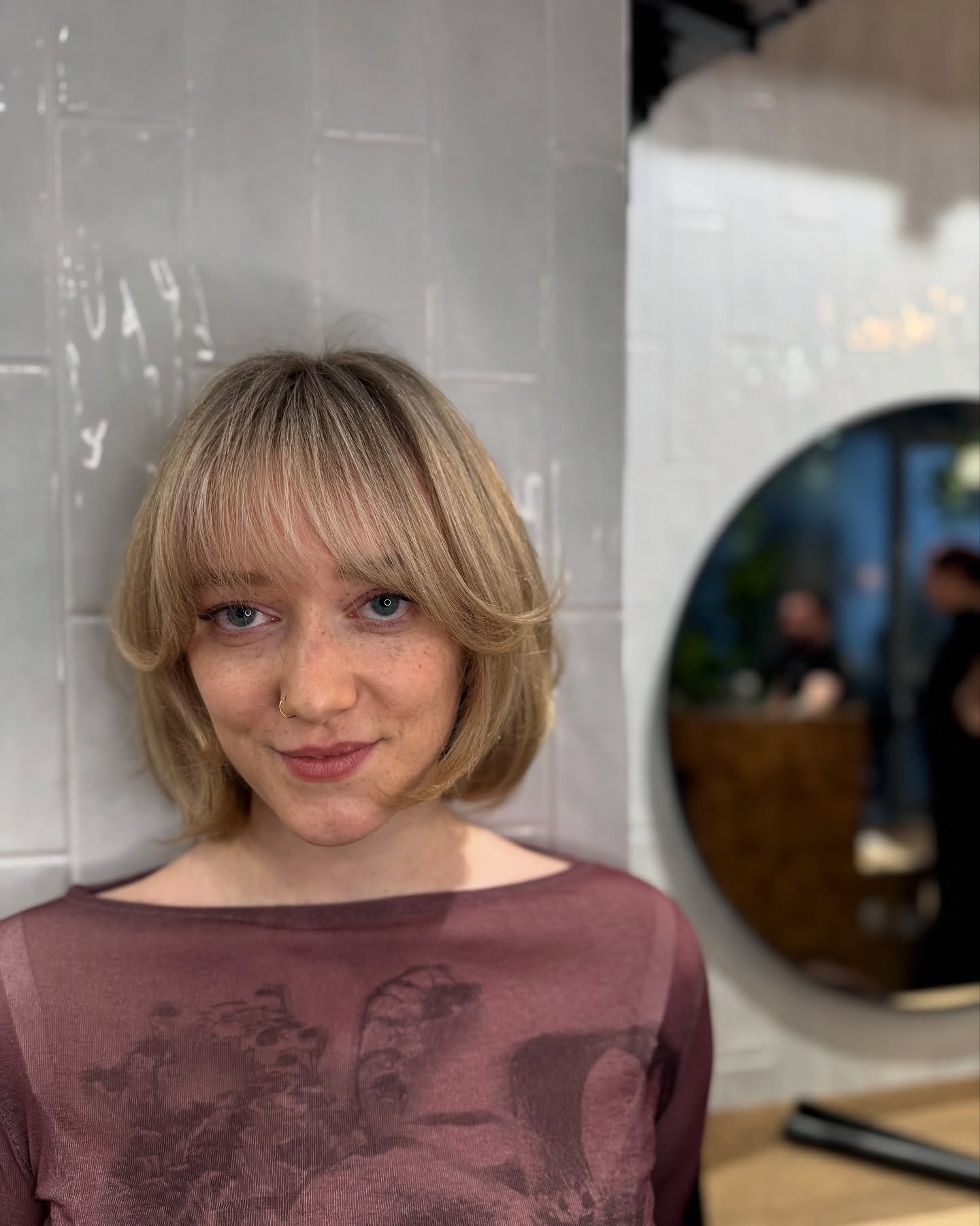 Textured Short Bob with Soft Face-Framing Layers