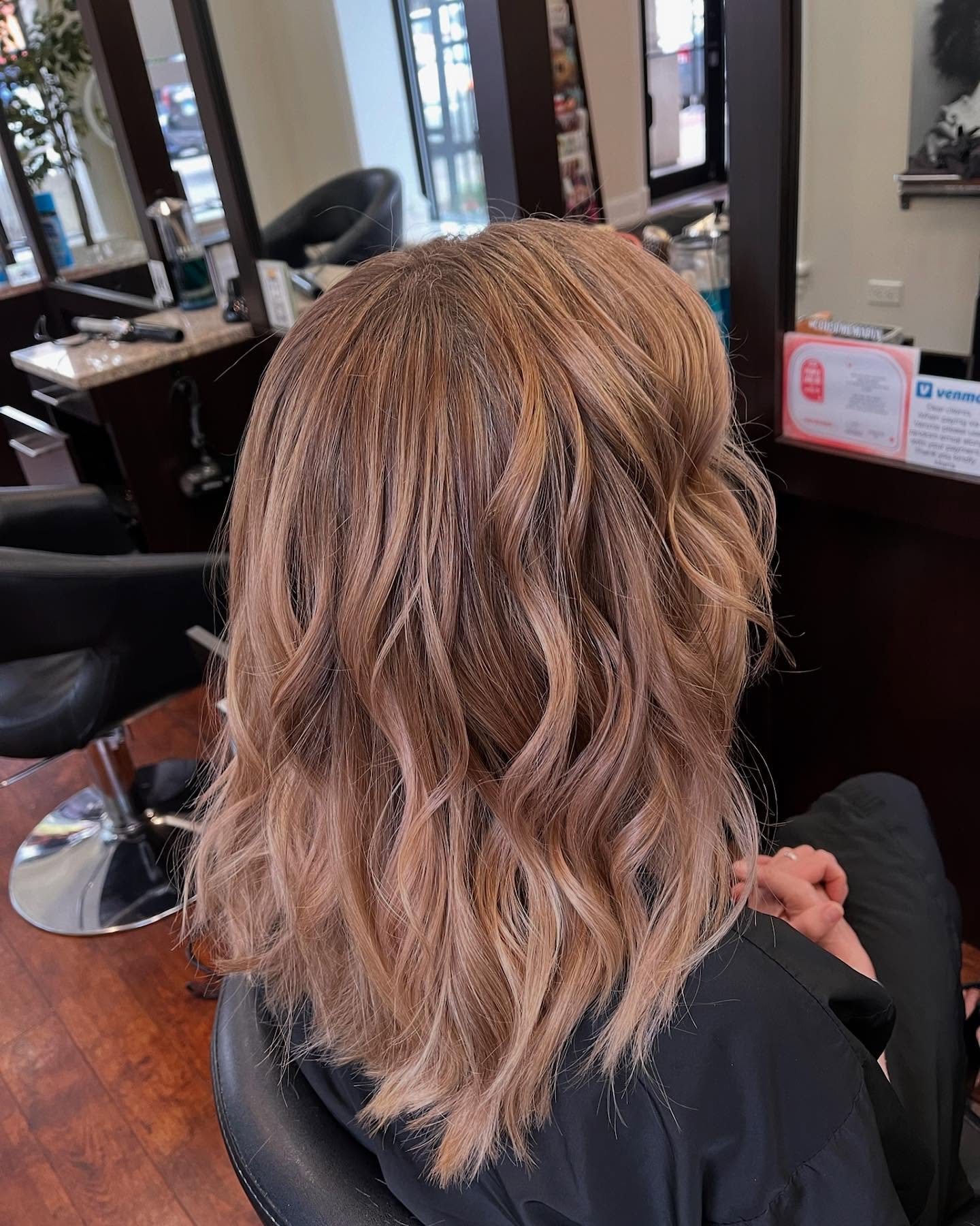 Textured Mid-Length Waves for Thick Hair