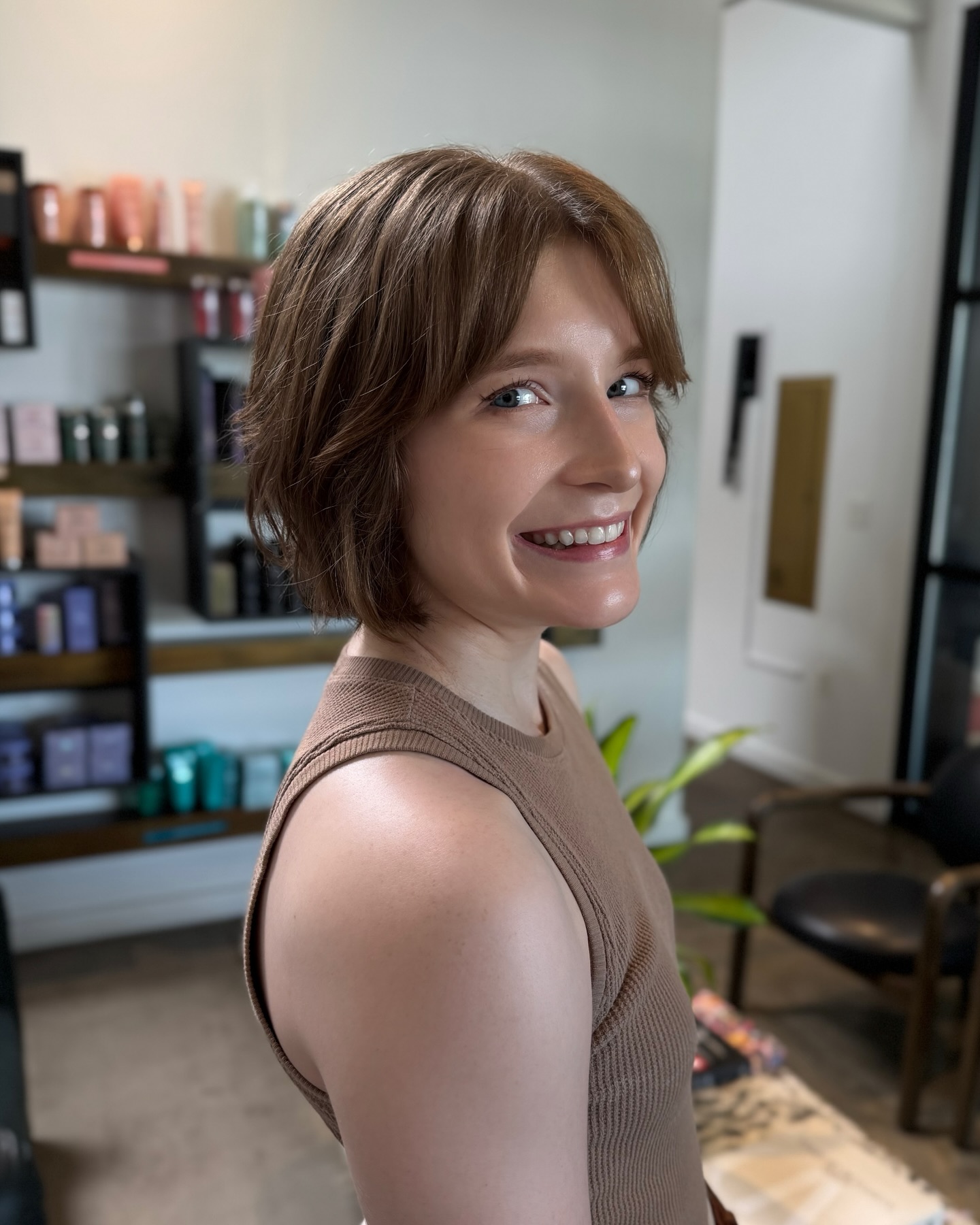 Chic Layered Bob with Subtle Bangs
