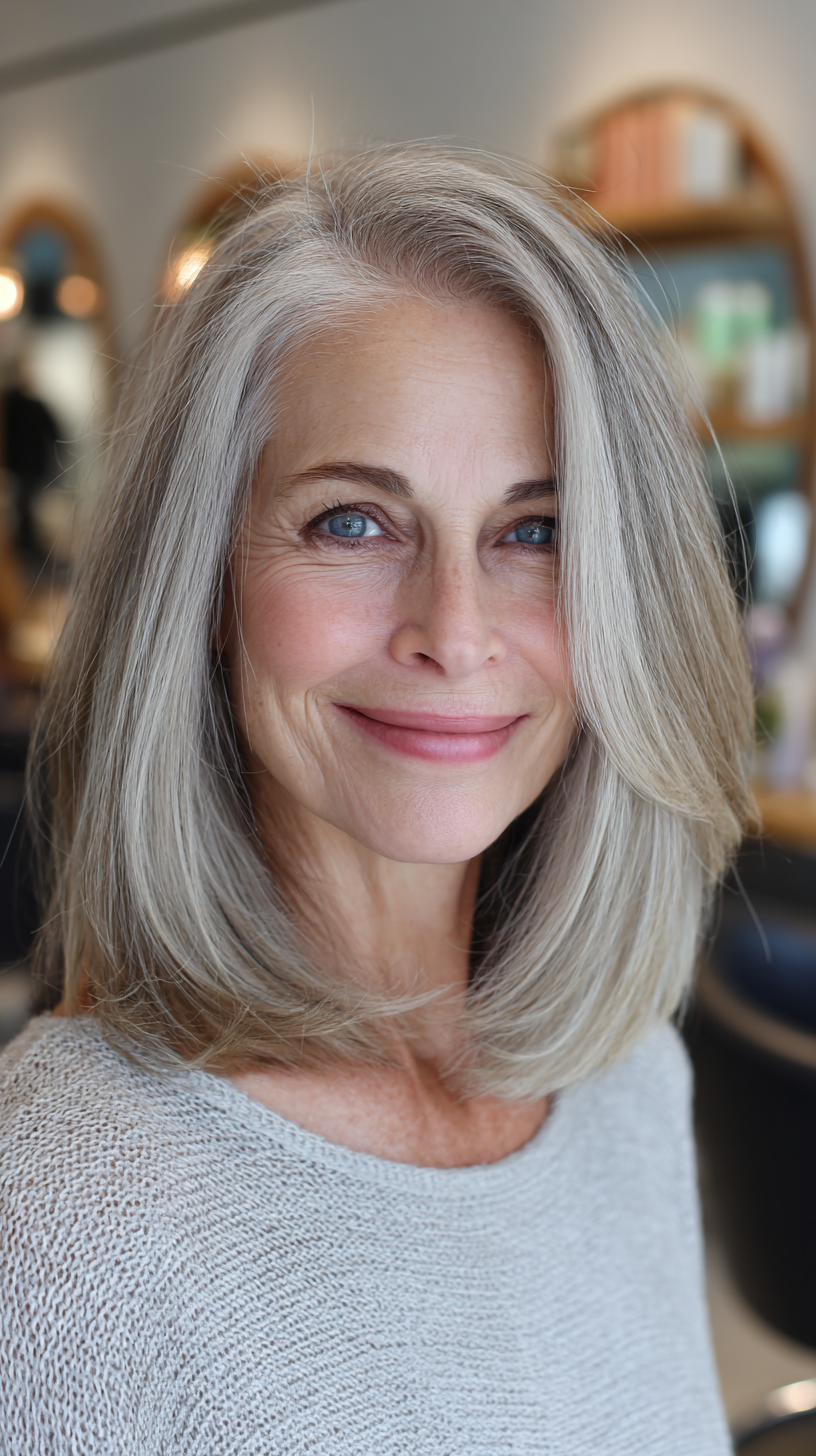 Chic Long Bob with Subtle Layers