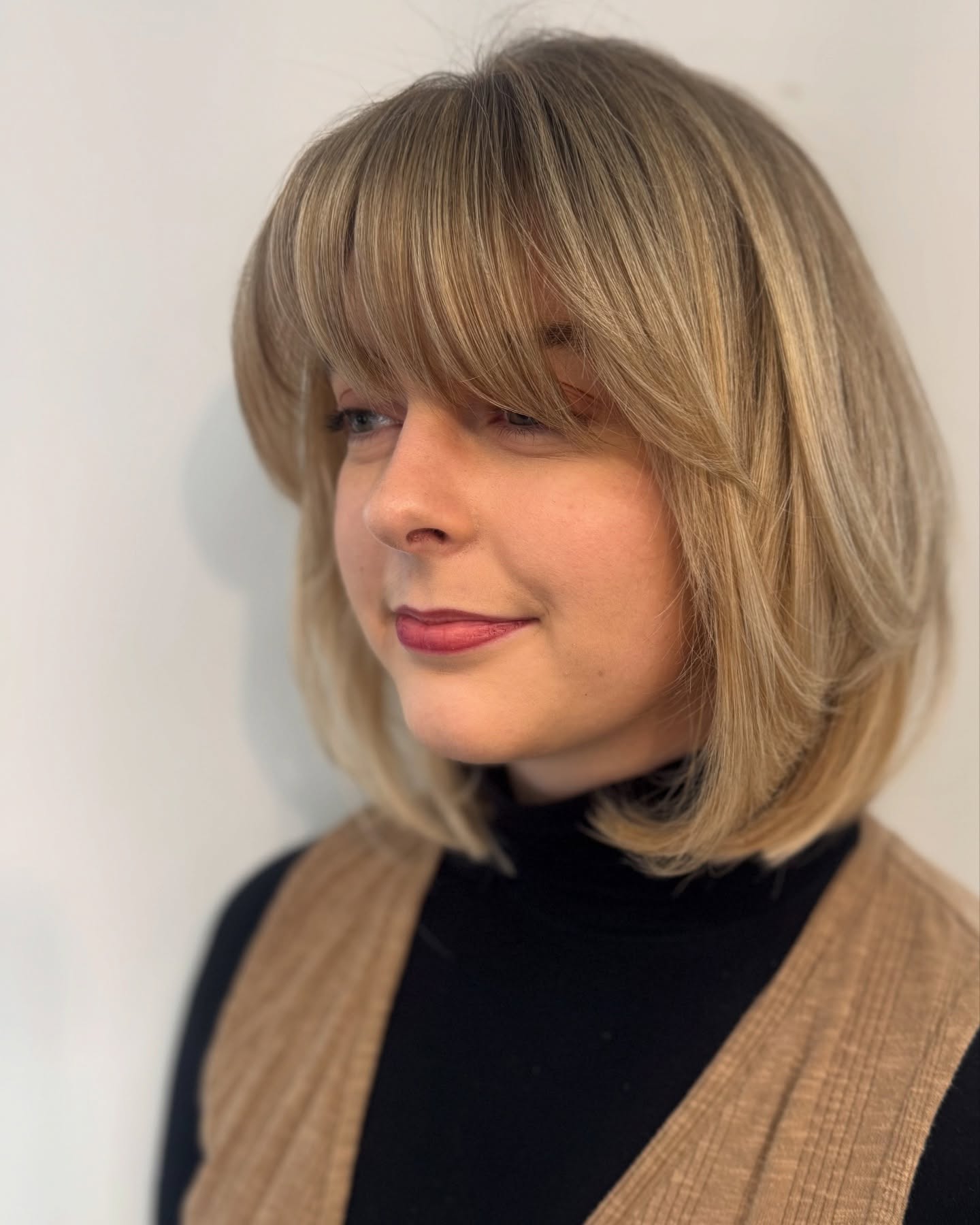 Modern Blunt Bob with Soft Bangs