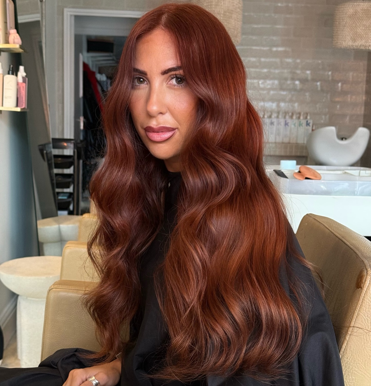 Radiant Long Waves with Rich Auburn Gloss