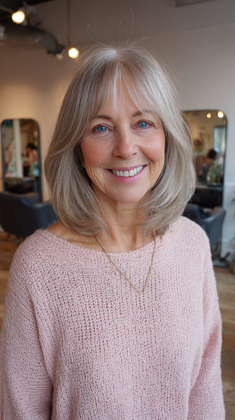 Soft Textured Lob with Subtle Face-Framing Layers