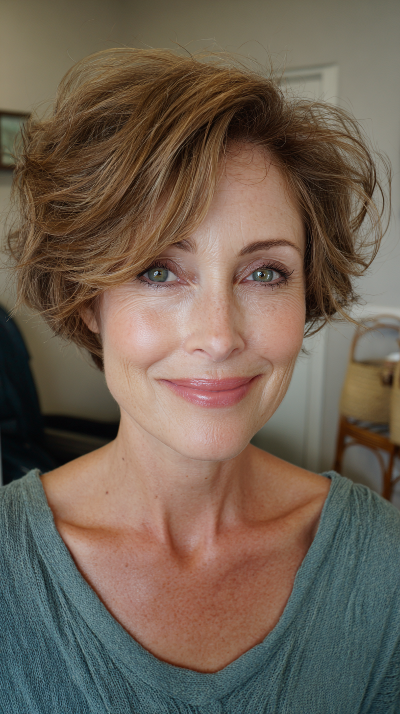 Textured Short Bob with Soft Waves
