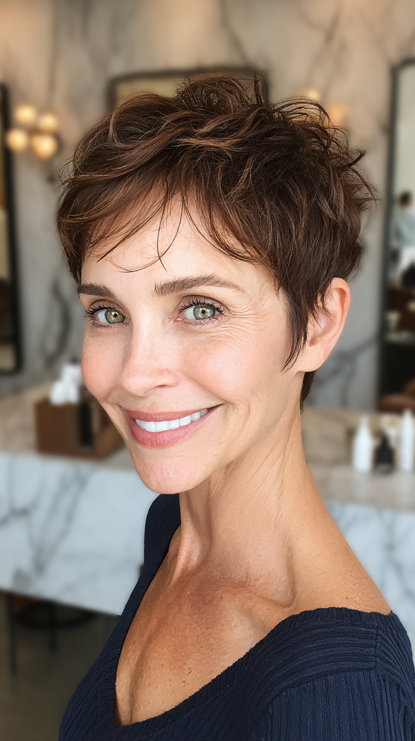 Textured Short Crop with Soft Waves