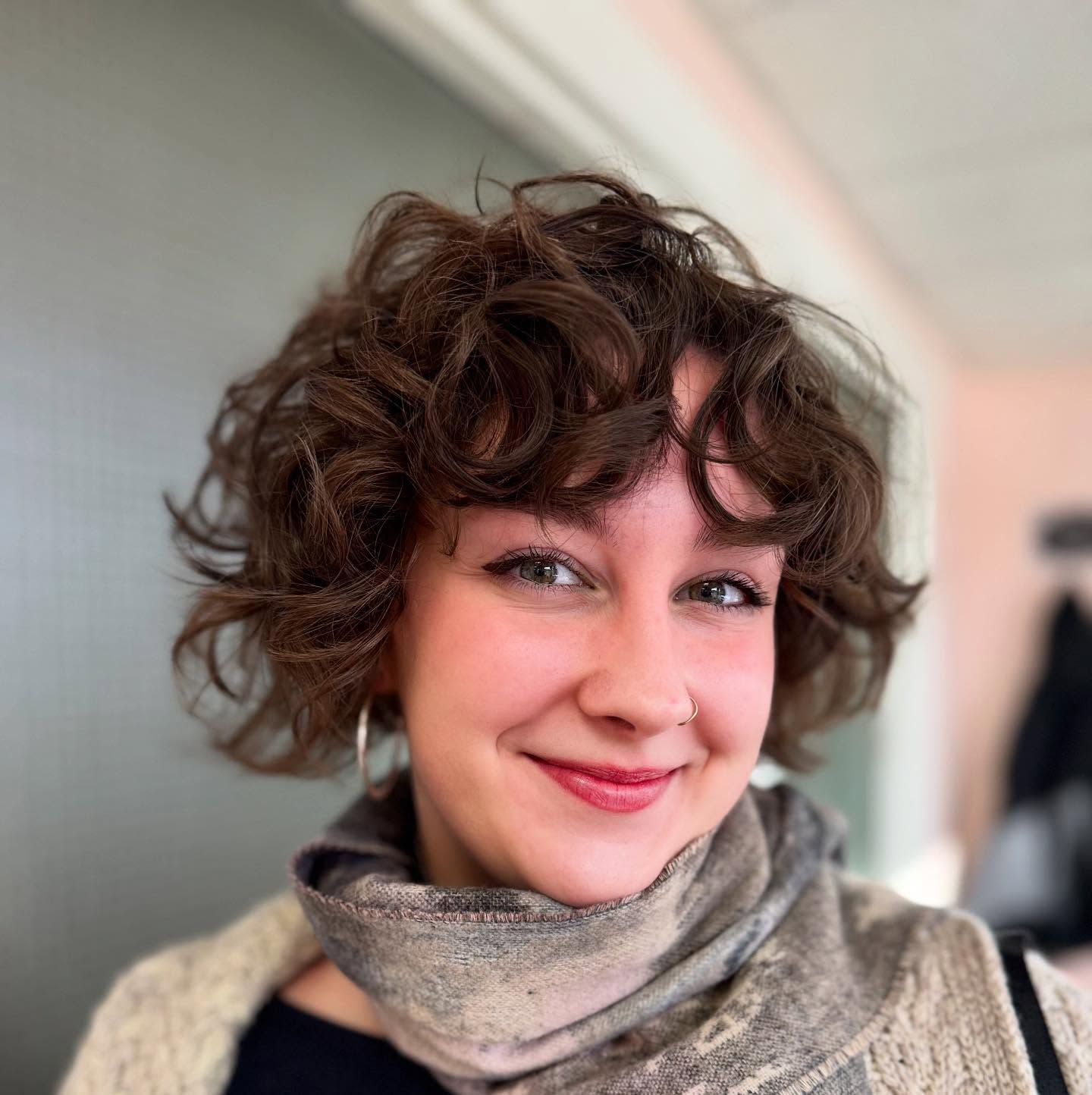 Whimsical Curly Crop with Playful Volume