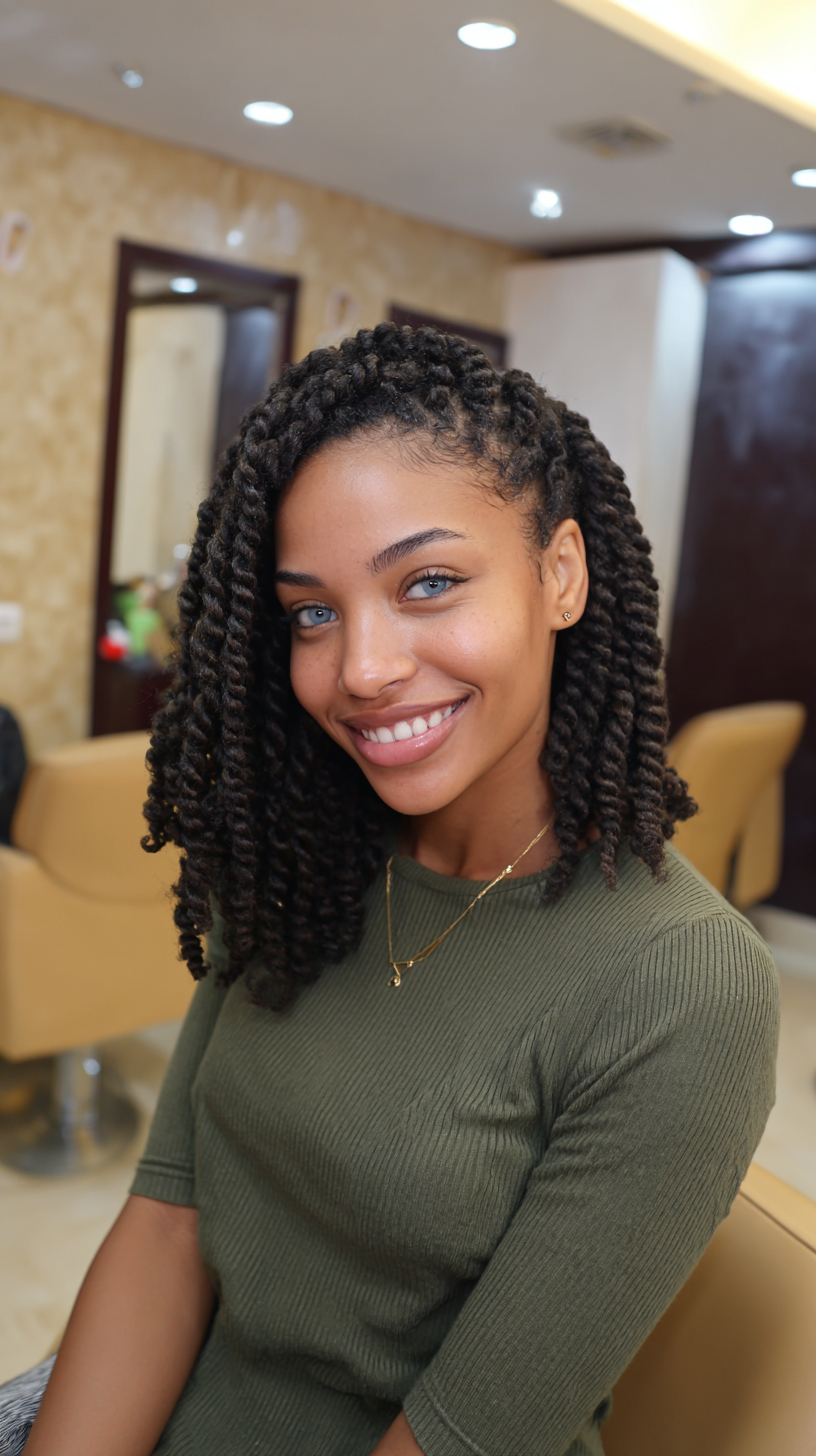 Chic Twisted Shoulder-Length Curls