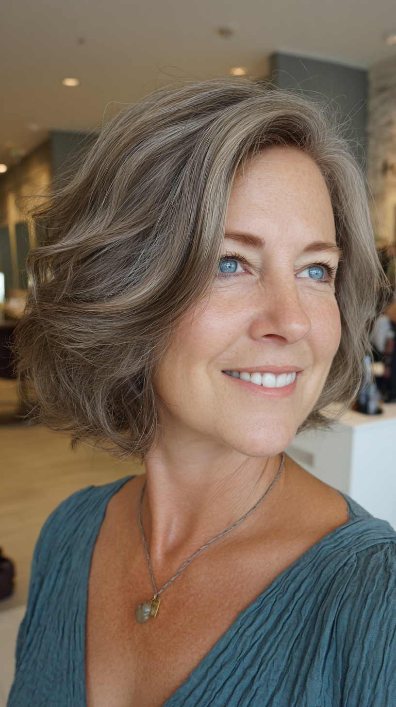 Elegant Soft Waves with Subtle Highlights