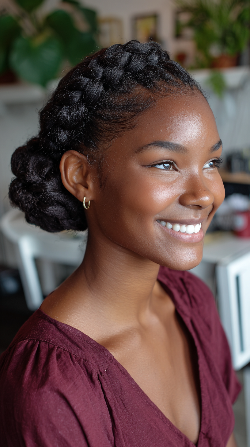 Elegant Twisted Updo with Intricate Braids