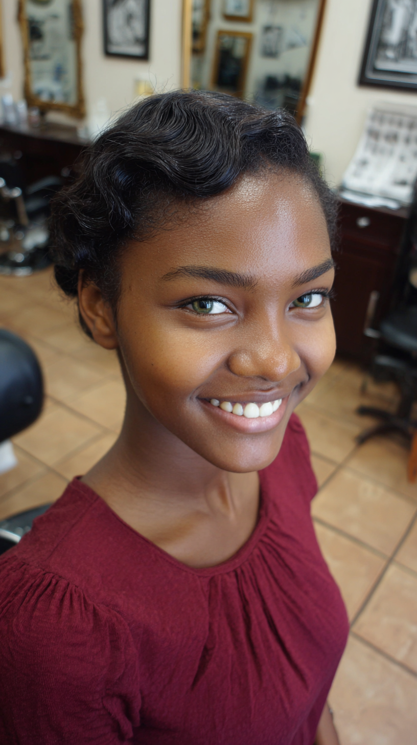 Elegant Vintage Finger Waves with a Modern Twist