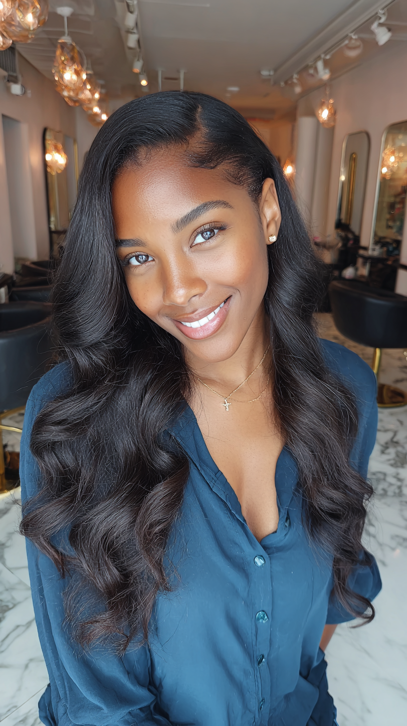 Glamorous Soft Waves with Natural Shine