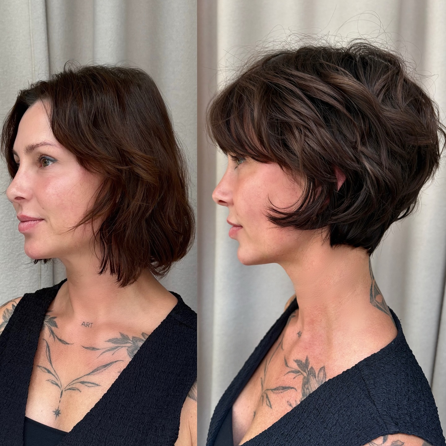 Playful Textured Bob with Soft Highlights