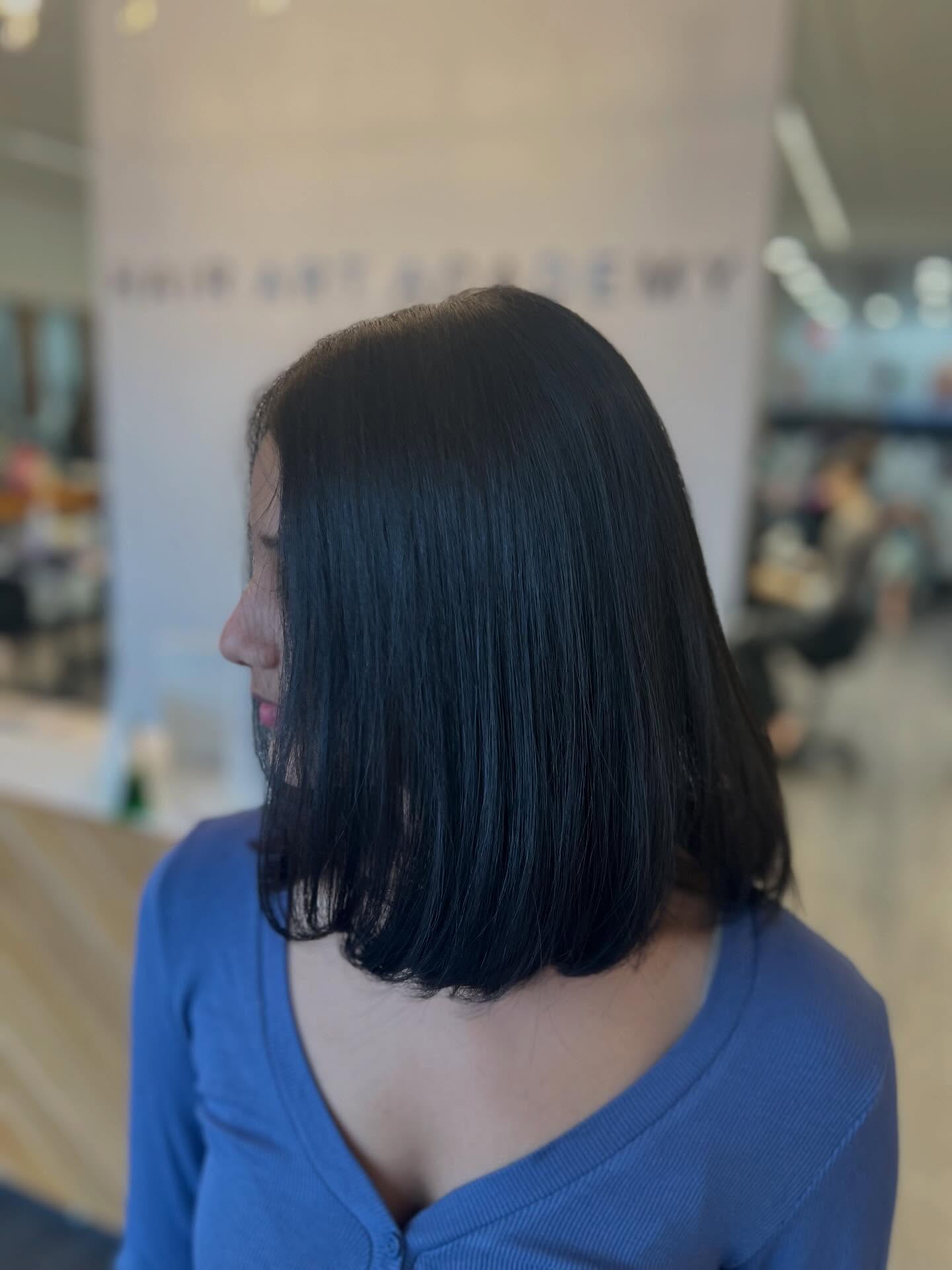 Sleek Blunt Long Bob with Subtle Edges
