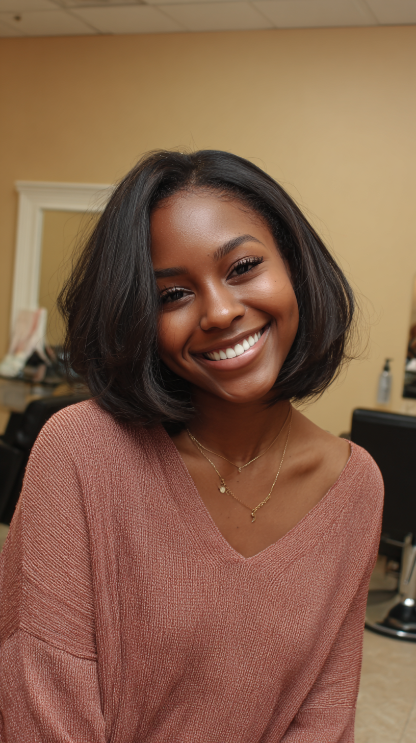 Stylish Textured Bob with Subtle Waves