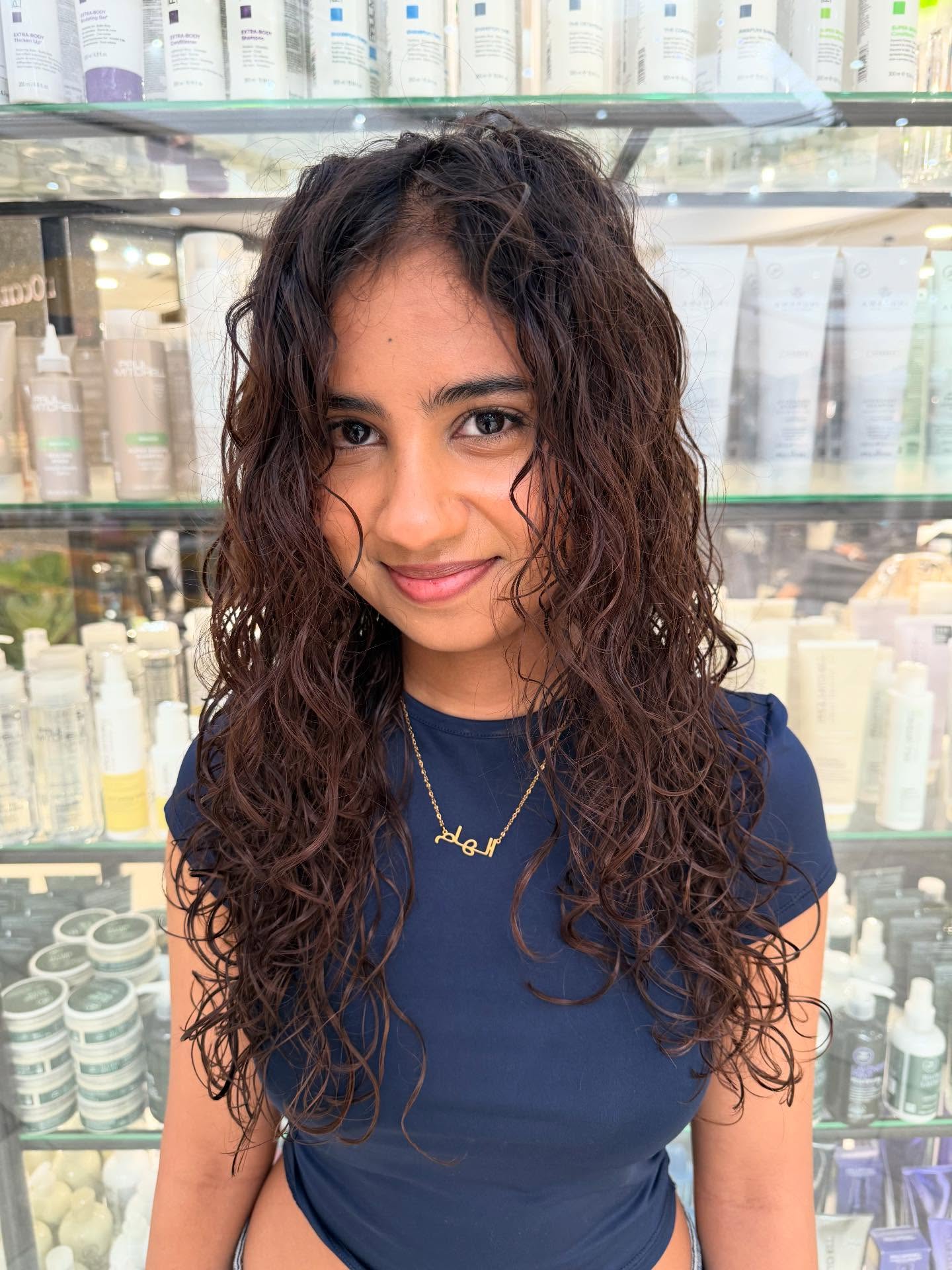 Textured Curly Layers with Subtle Volume