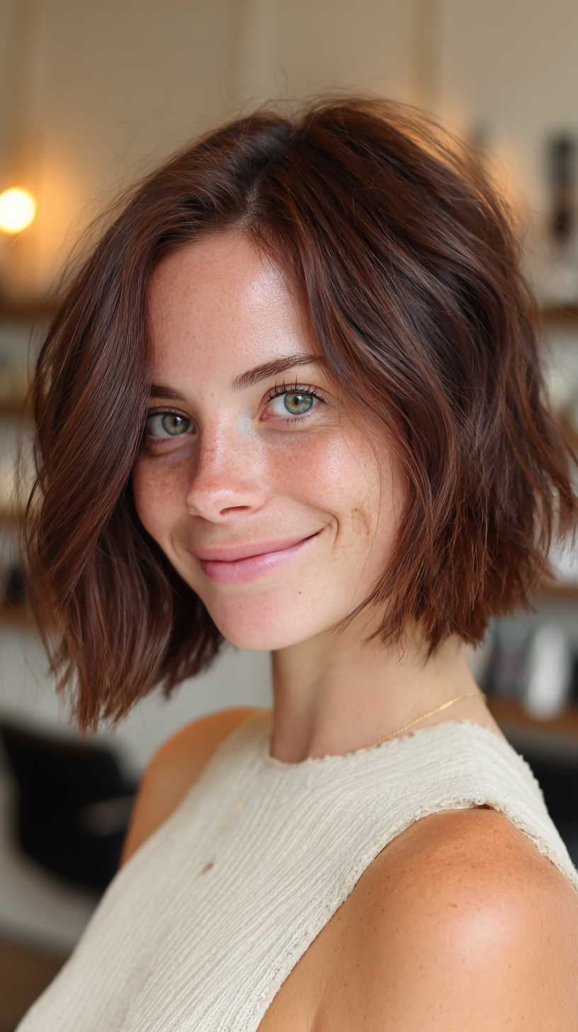 Playful Textured Bob with Soft Waves