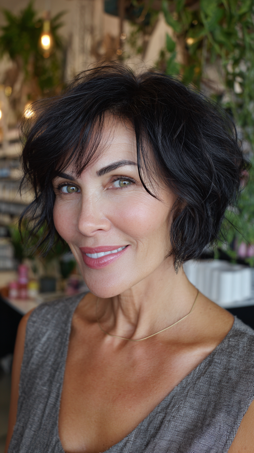 Chic Textured Bob with Soft Waves