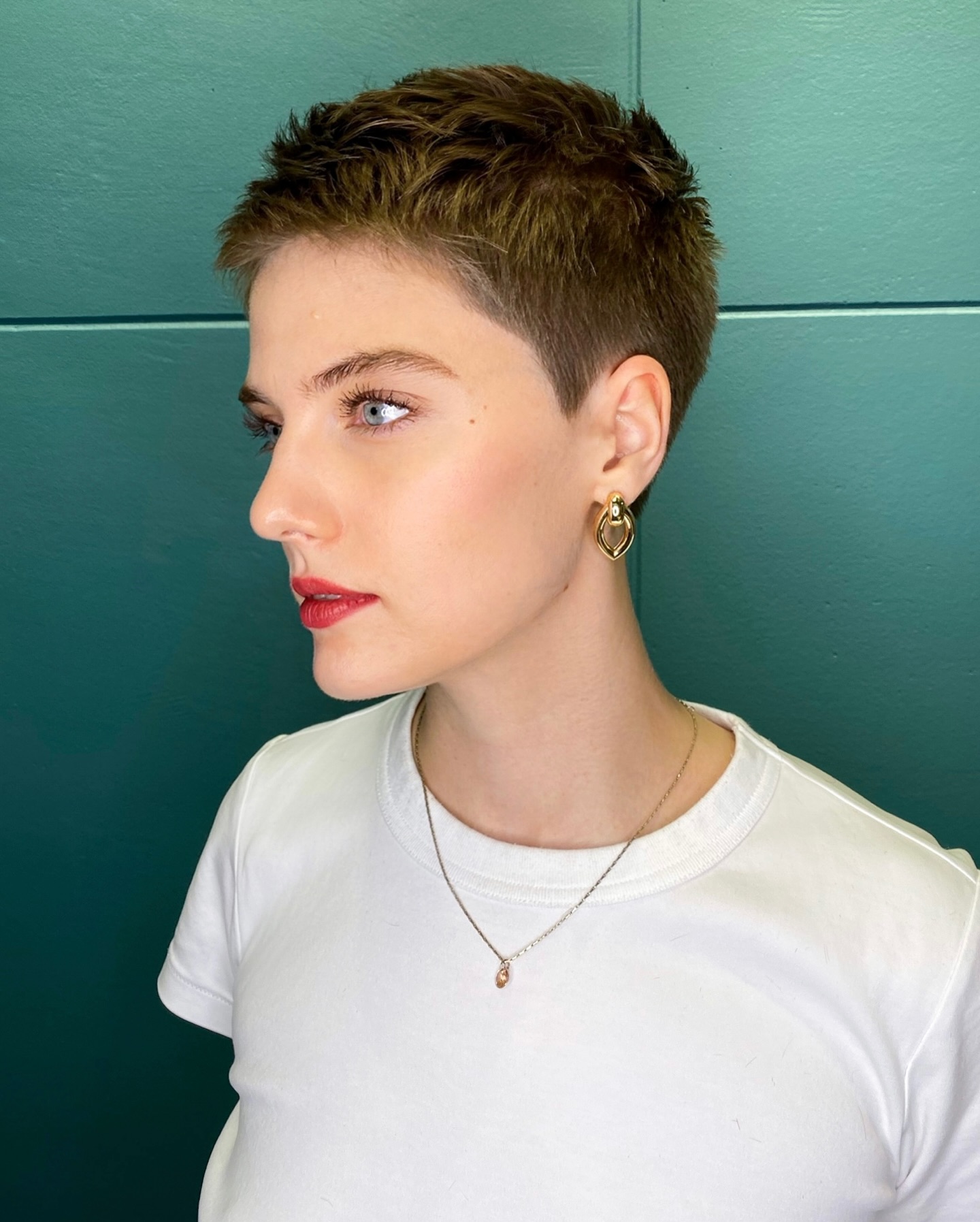 Textured Short Pixie Cut with Subtle Volume